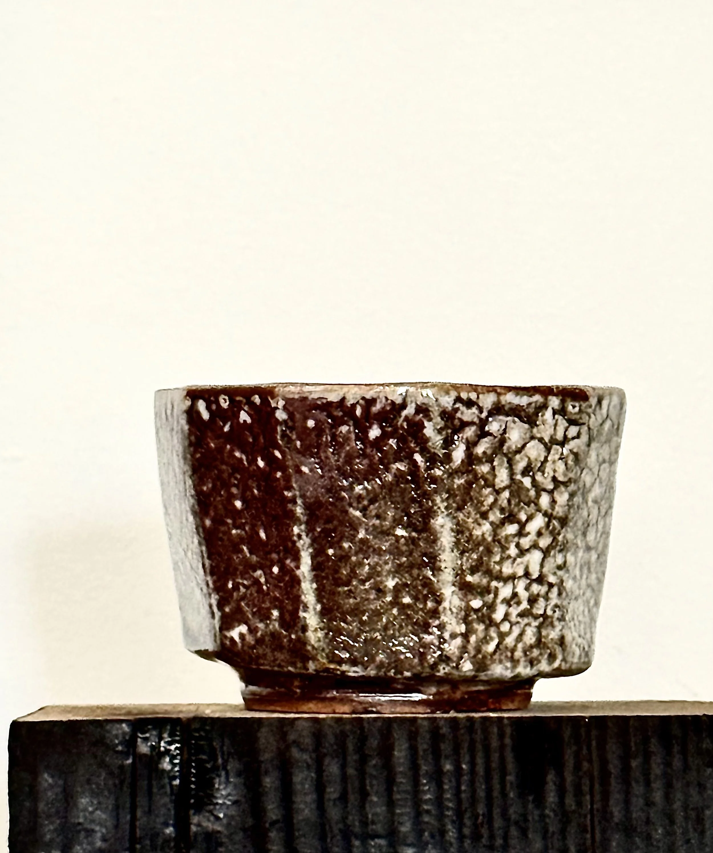Textured Persimmon Cup