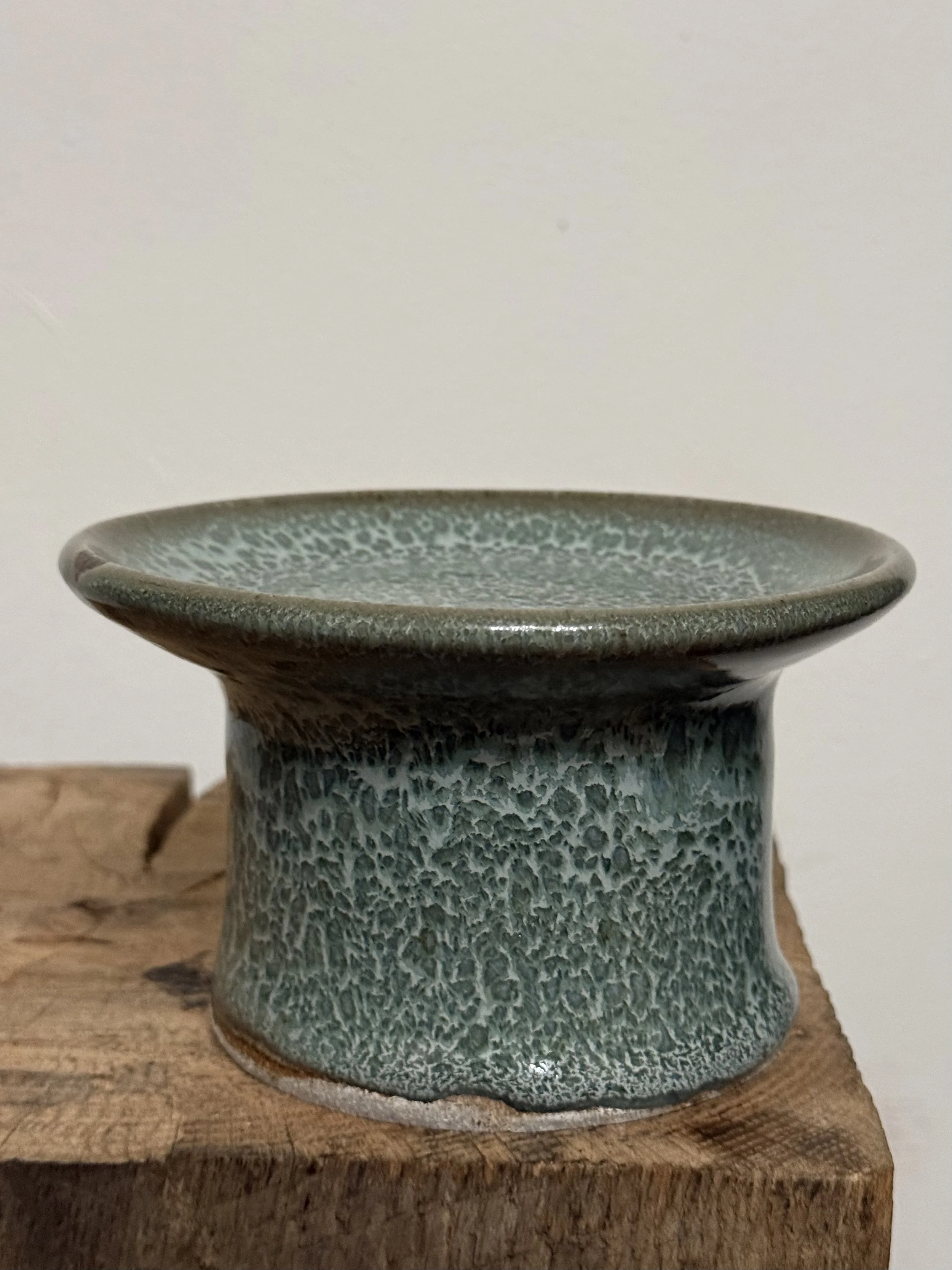 slate-green pedestal vessel
