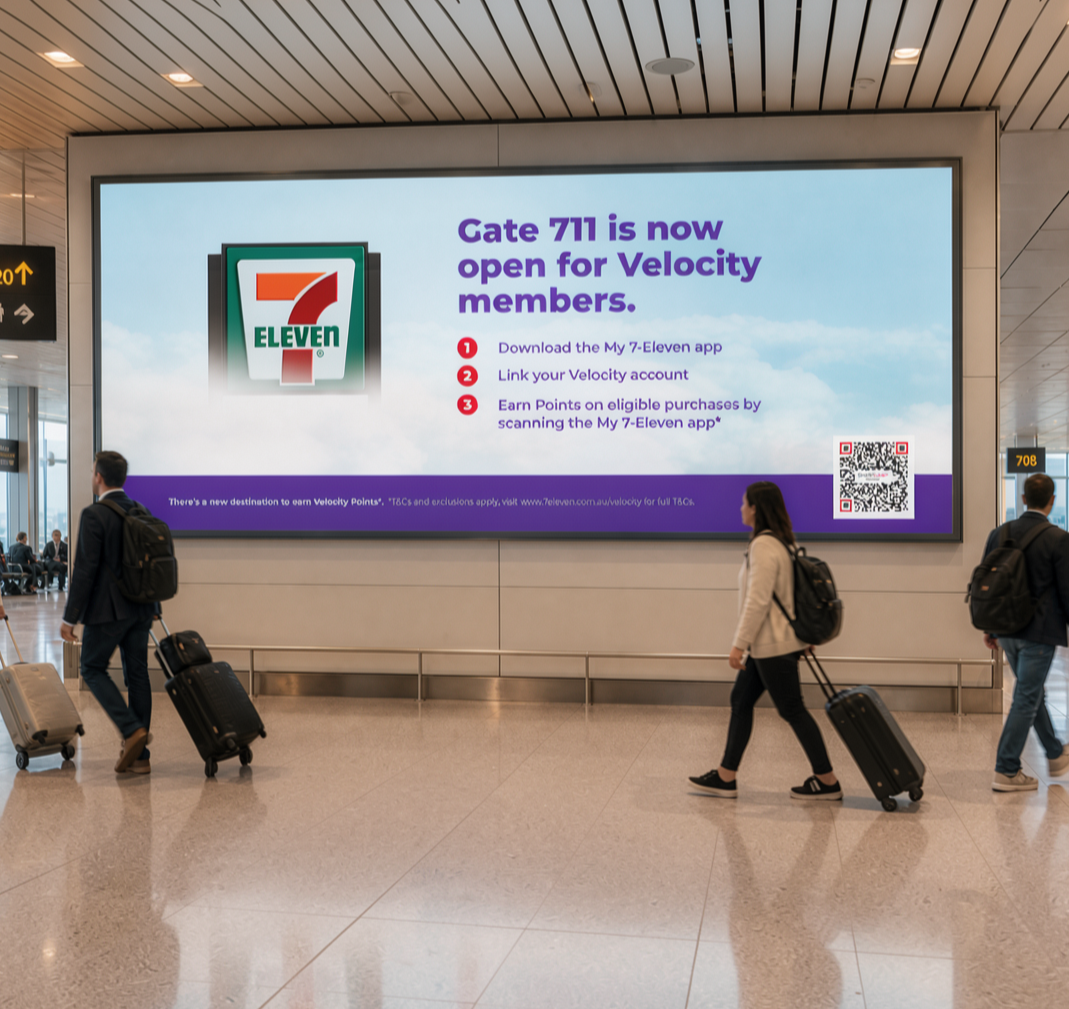 Creative lead for Velocity & Virgin Australia’s partnership launch with 7-Eleven. 