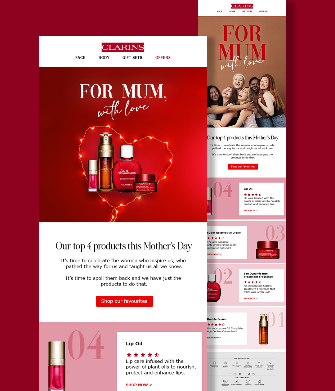 For Mum, with love. What Mum wouldn't love to unwrap a little Clarins gift and Mother's Day 2023 was no different!