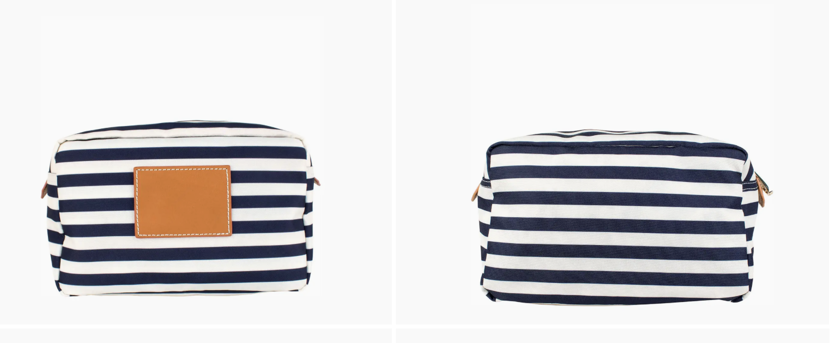 Navy Striped Mahjong Tile Bag