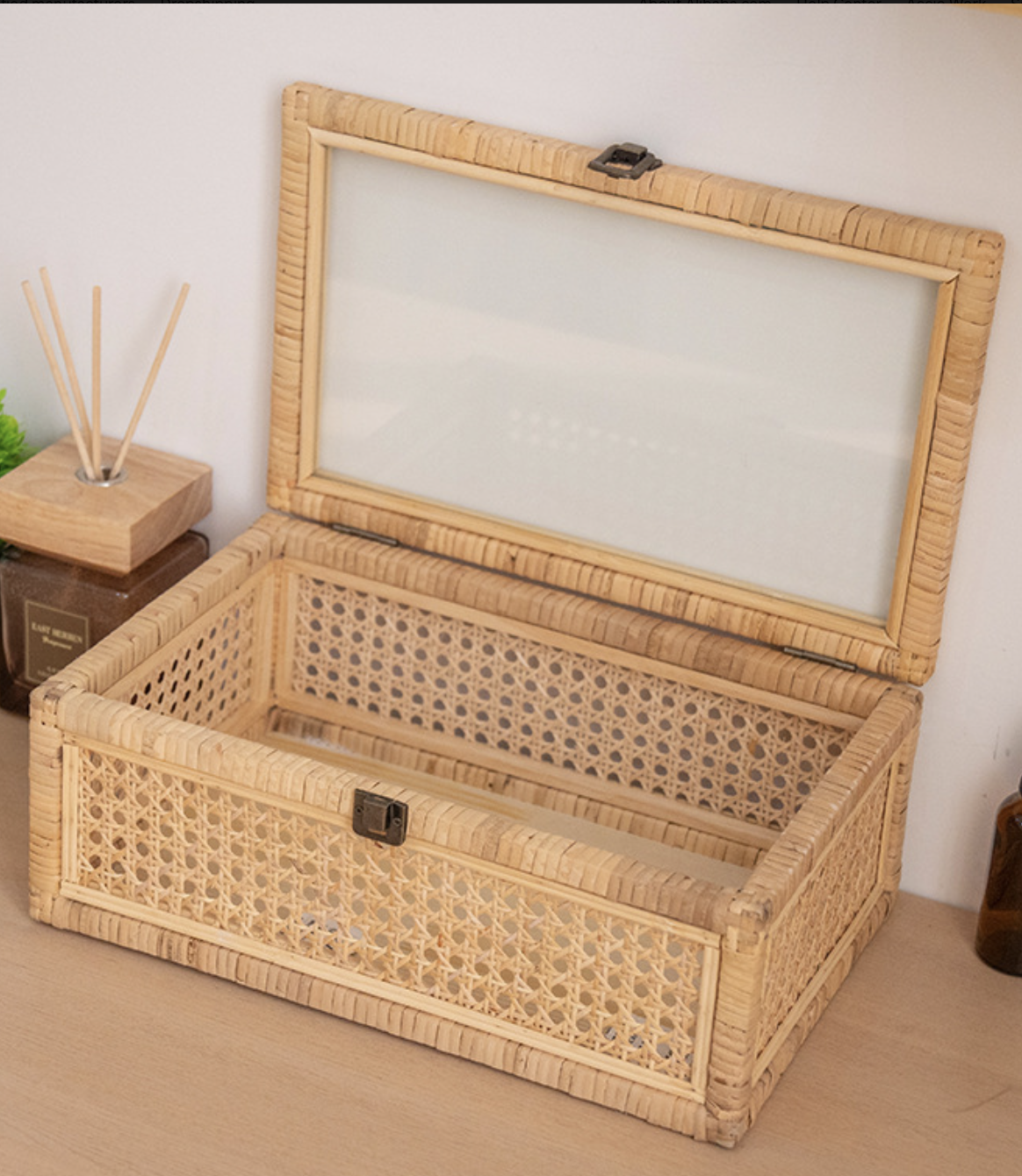 Rattan Tile Storage Box