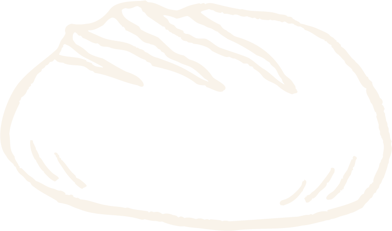 Outline drawing of a loaf of bread.