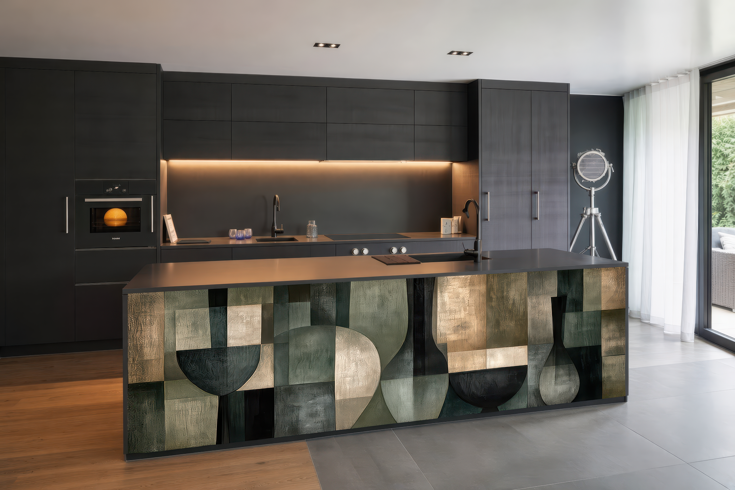Muted Still Life – Architectural Kitchen Island Cladding