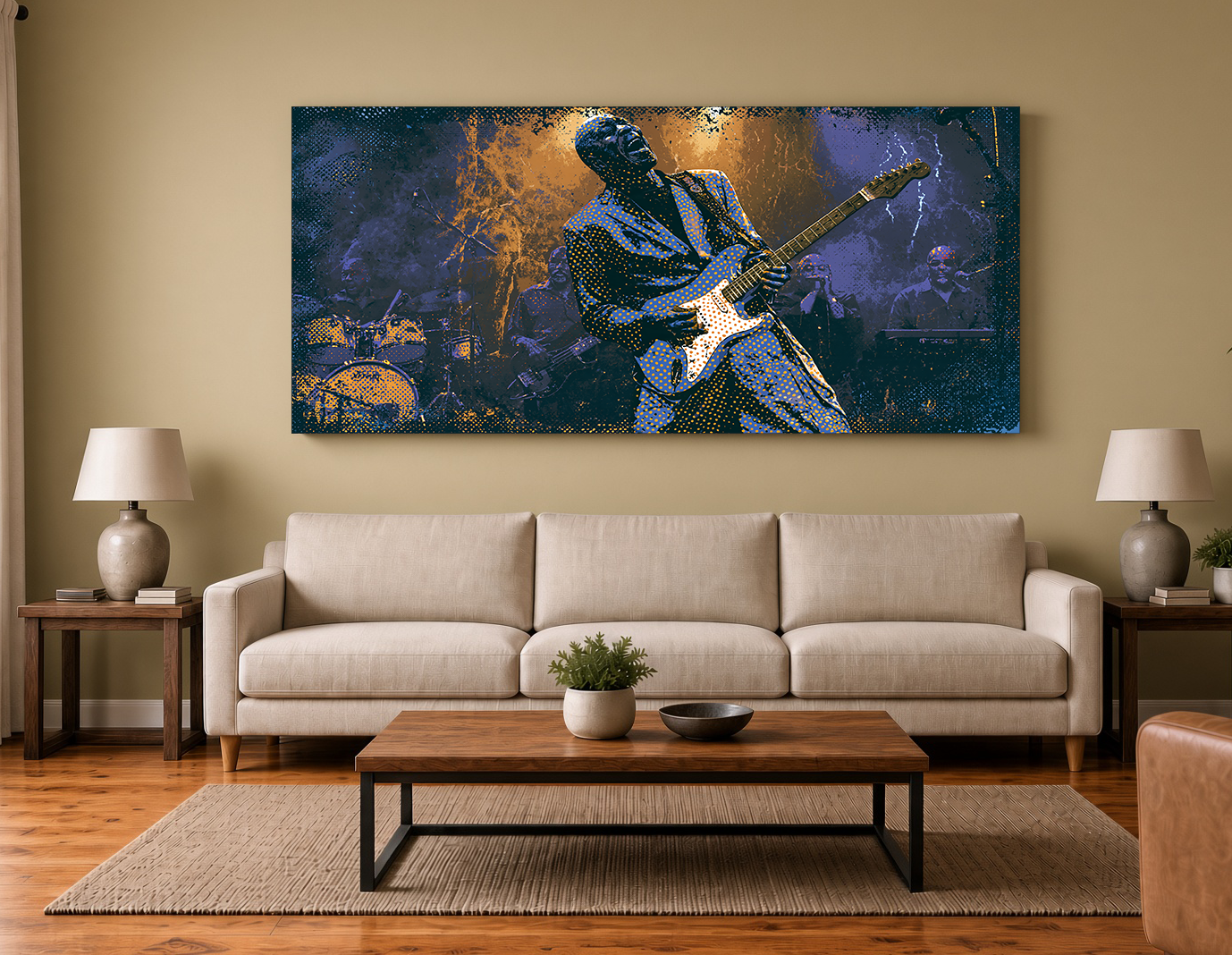 Buddy Guy Blues Legend Wood Intarsia Fine Art Print