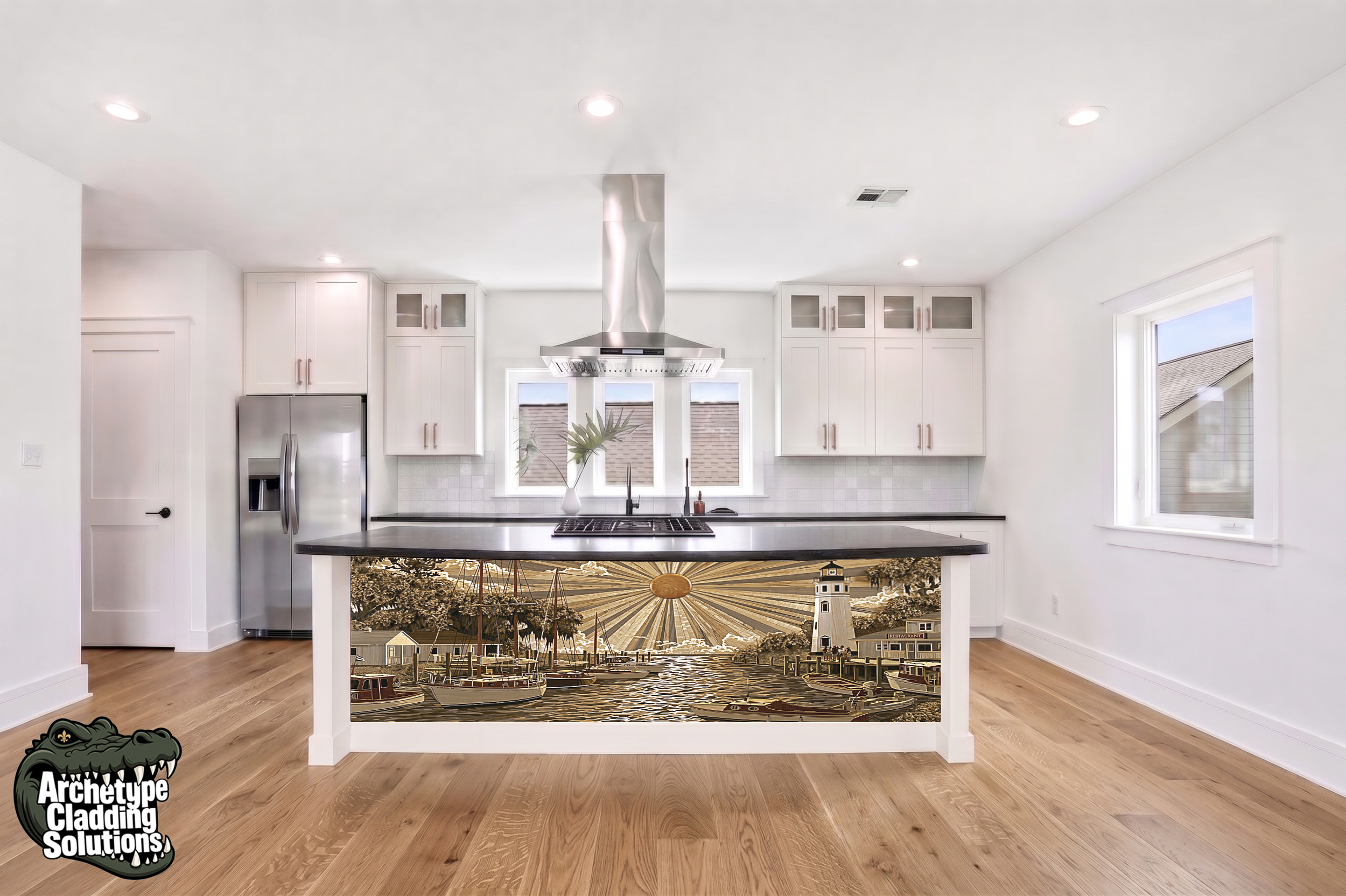 Madisonville Wooden Boats – Architectural Kitchen Island Cladding