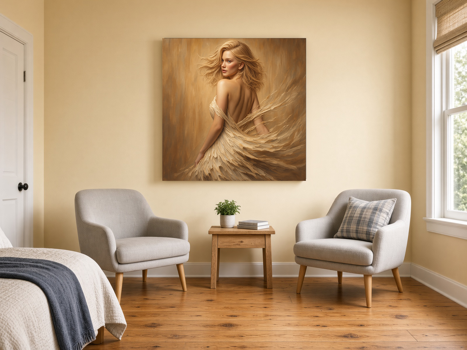 Girl in Cream Dress Fine Art Print