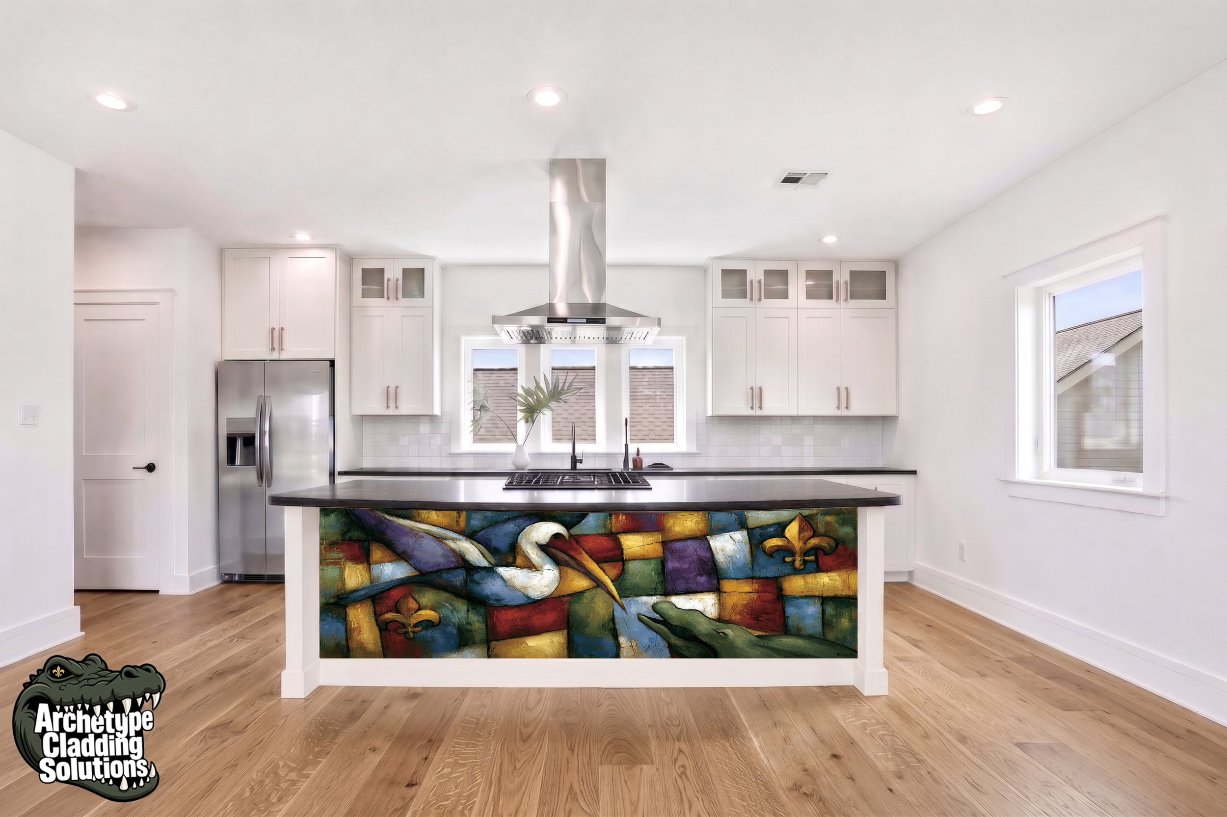 Bayou Cubist Mosaic – Architectural Kitchen Cladding