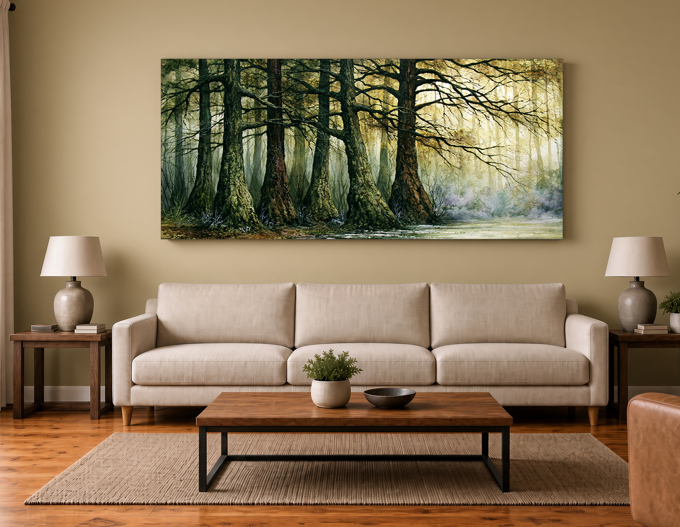 Painterly Winter Trees Landscape Fine Art Print