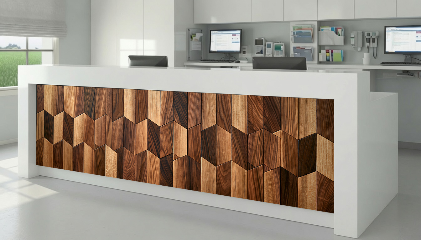 Honey Oak & Deep Walnut 3D Cube Parquet – Architectural Cladding Panels