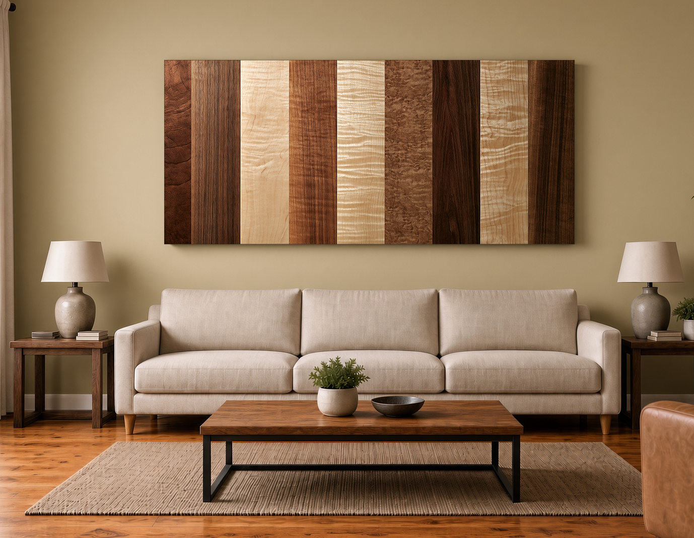 Vertical Veneer Flitches: Modern Architectural Wood Marquetry II