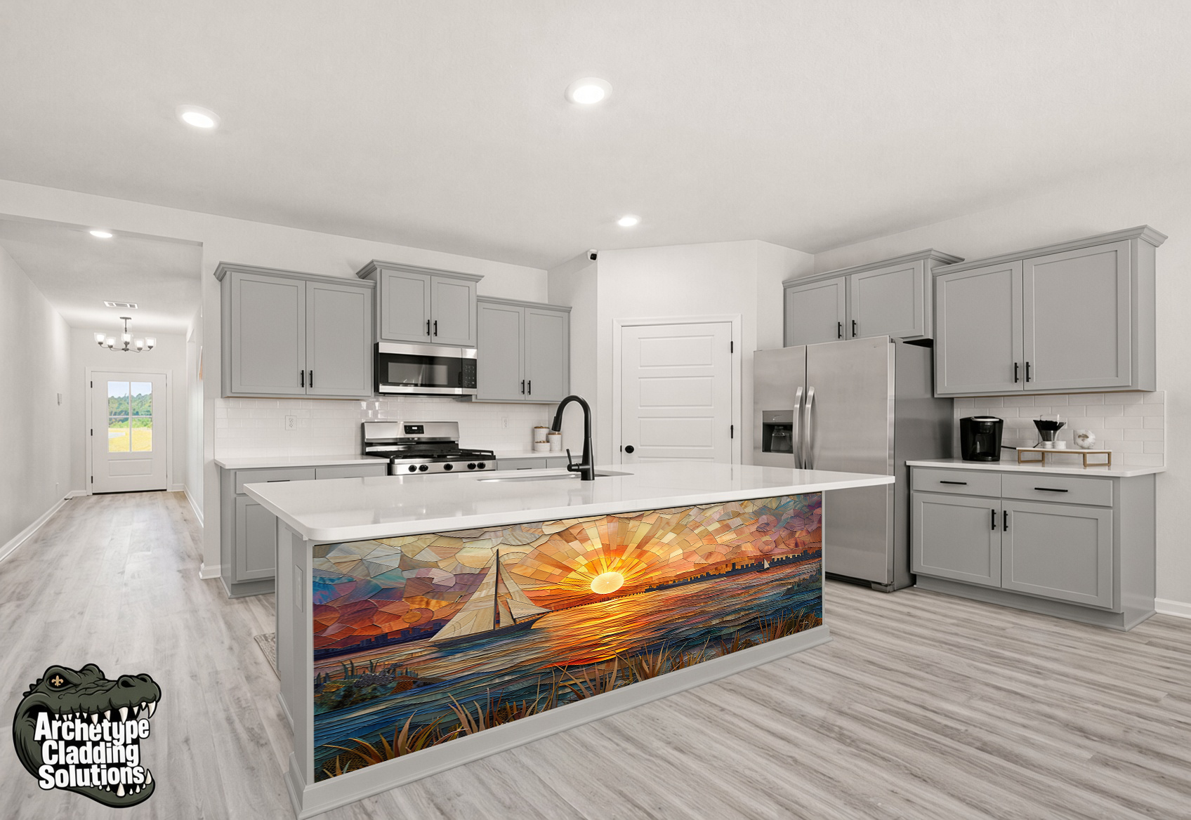 Golden Lake Ponchartrain Sailboat – Architectural Kitchen Island Cladding