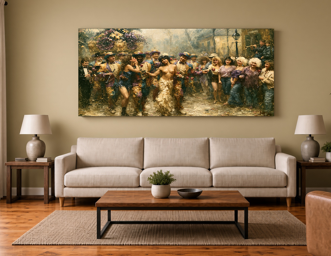 Mardi Gras Walking Parade Fine Art Print