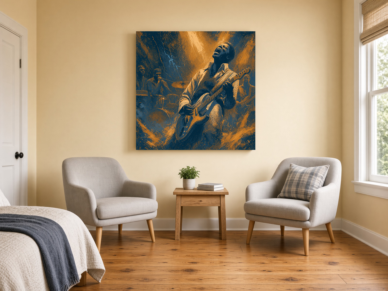 Blues Guitarist Soul & Passion Fine Art Print