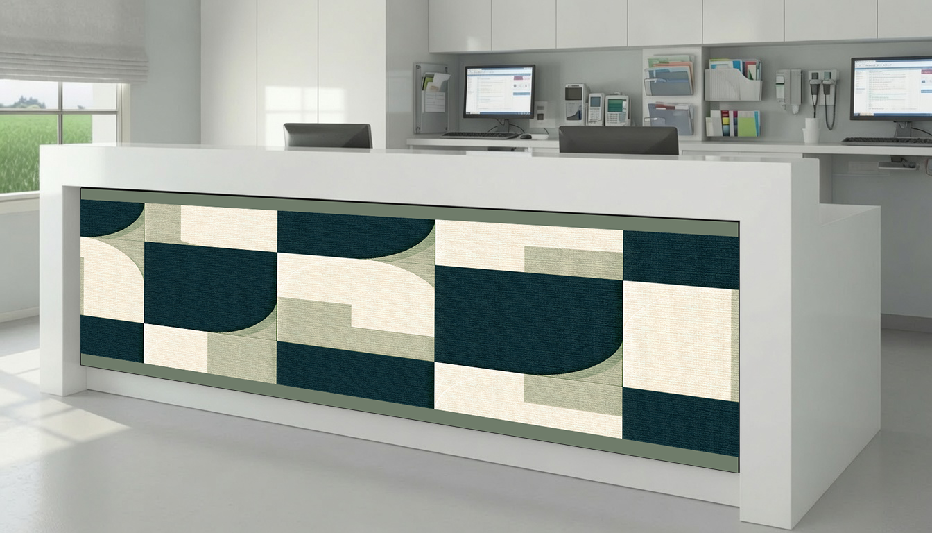 Forest & Cream Radial Geometric Block – Architectural Cladding Panels