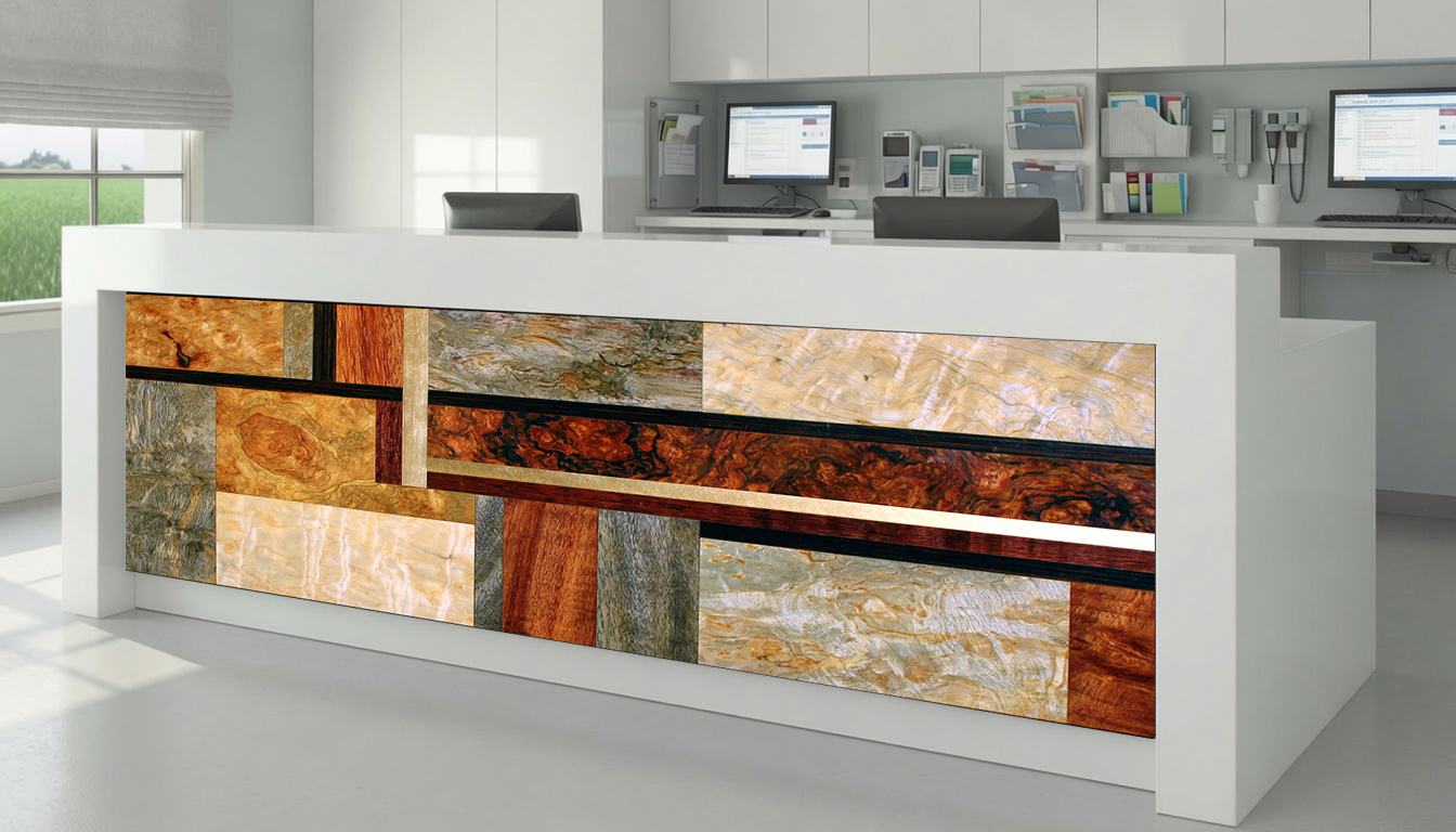 Blush & Sage Wood Plank Mosaic – Architectural Cladding Panels