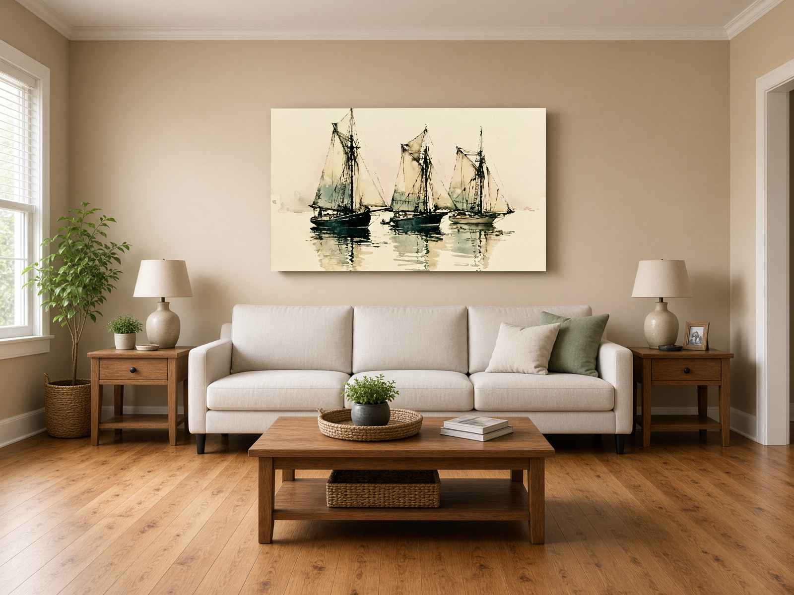 Abstract Sailboats