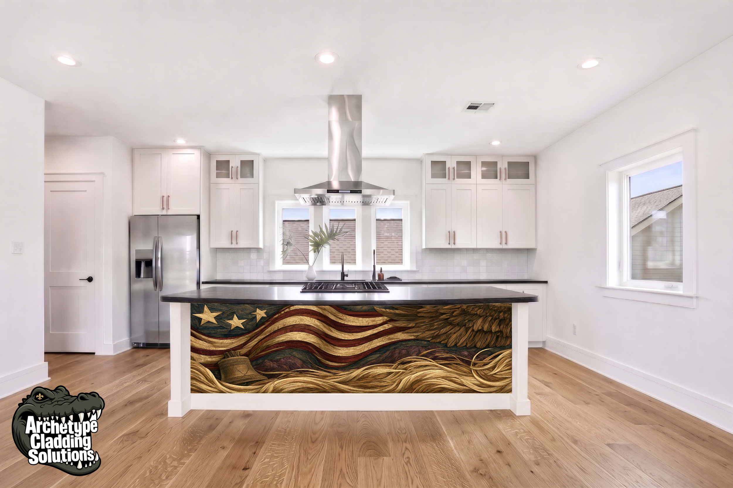 Amber Waves of Grain – Architectural Kitchen Island Cladding