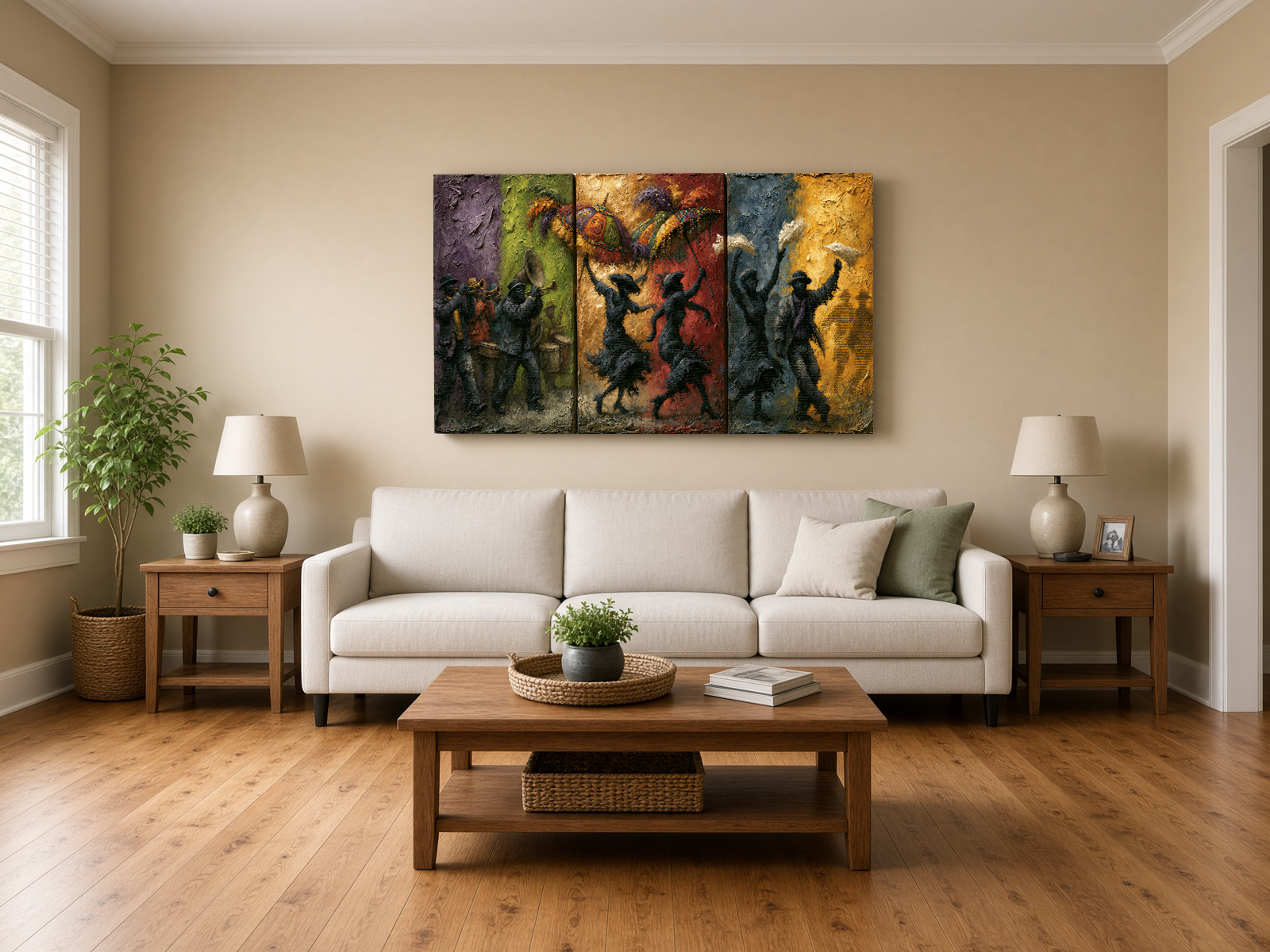 Painterly Prismatic NOLA Second Line Wall Art Print