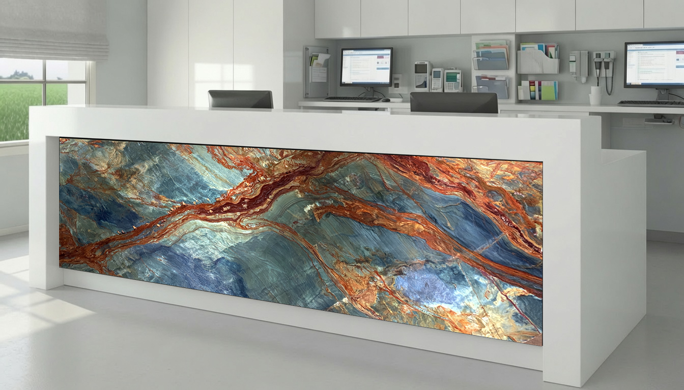 Turquoise & Copper Fluid Agate – Architectural Cladding Panels