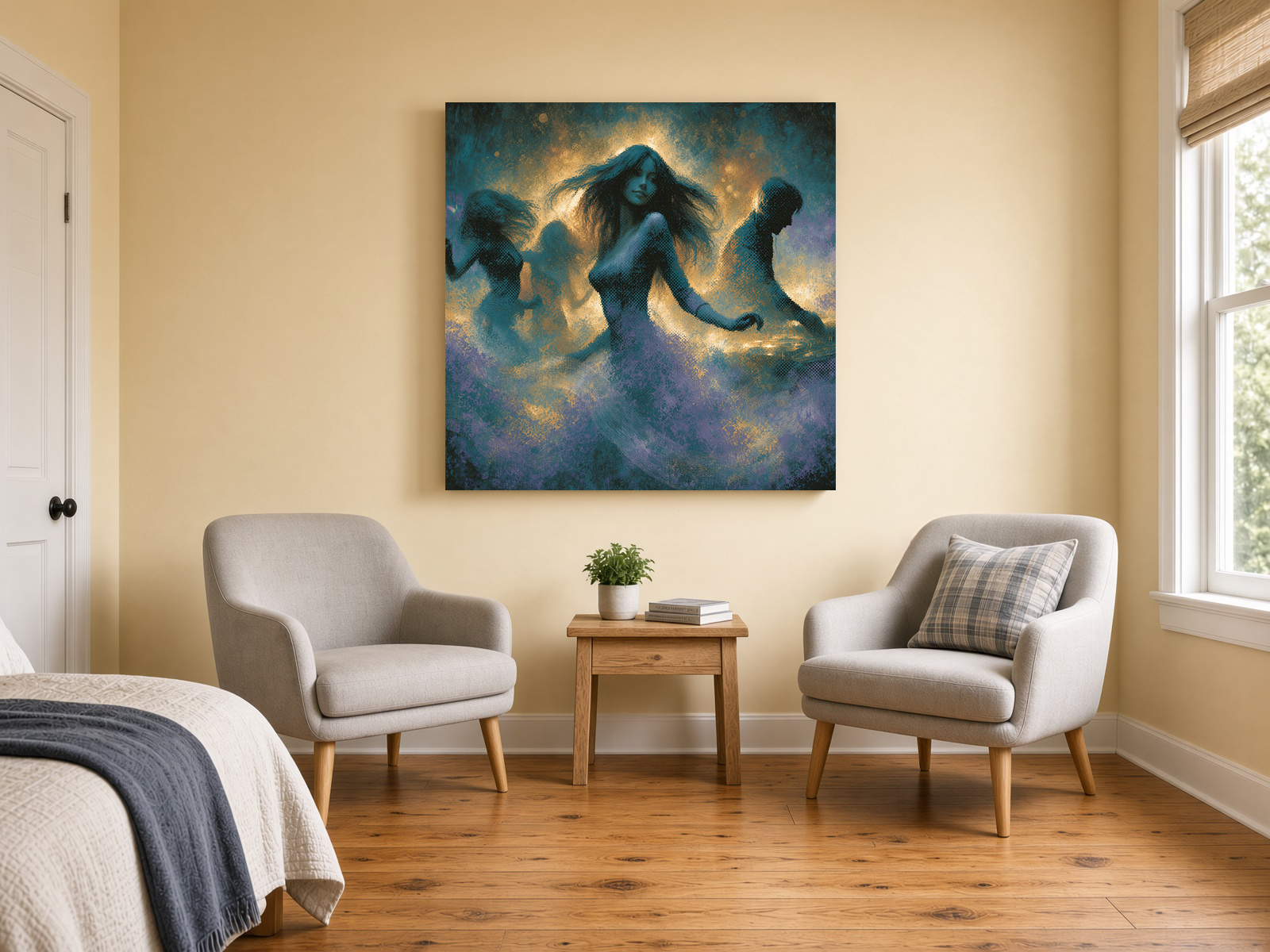 Nightclub DJ & Dancing Crowd Fine Art Print