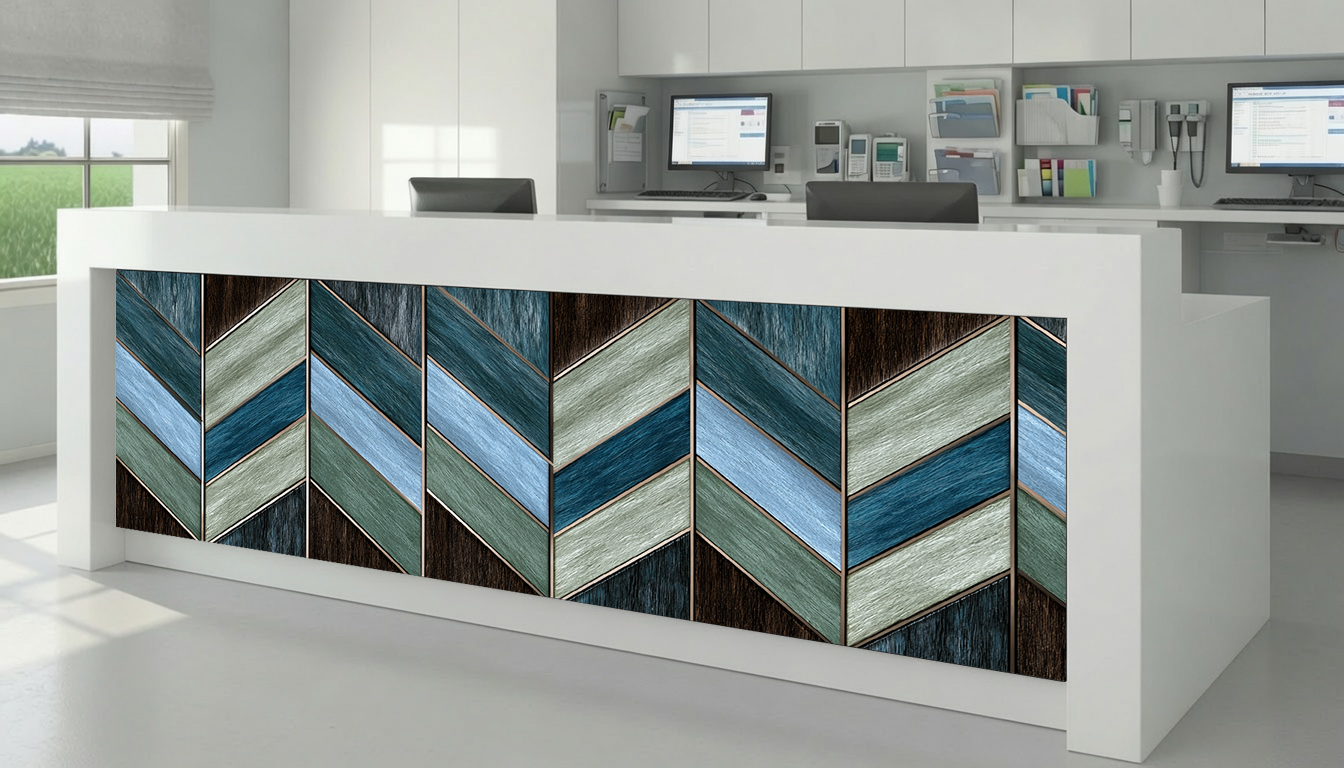Emerald & Ochre Aniline Fluid Wave Strata – Architectural Cladding Panels