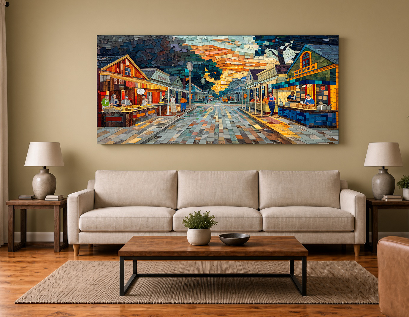 Historic New Orleans French Quarter Shops & Bakery Fine Art Print