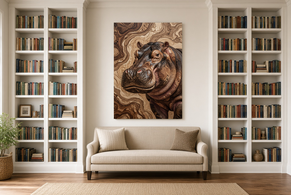 Hippo in Walnut