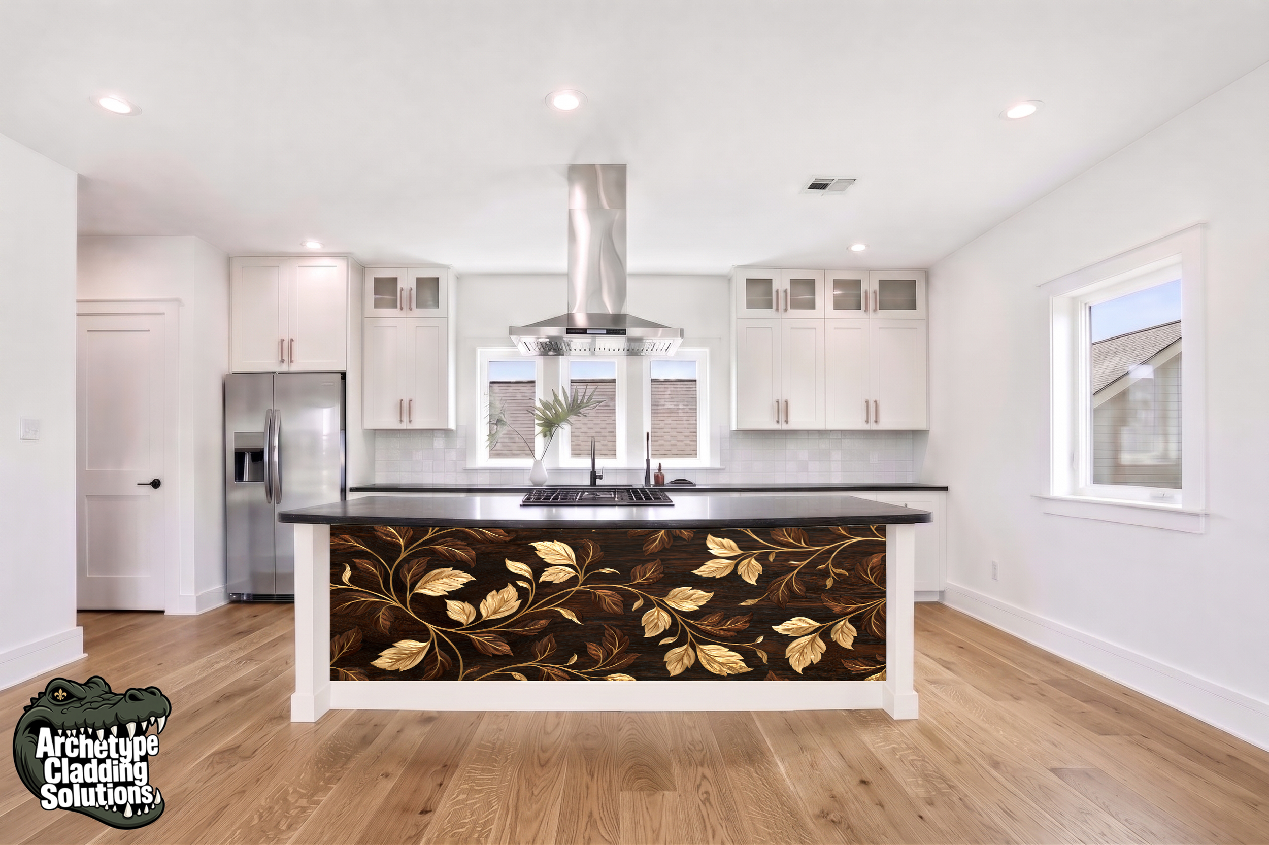 Gilded Vine Wood – Architectural Kitchen Island Cladding