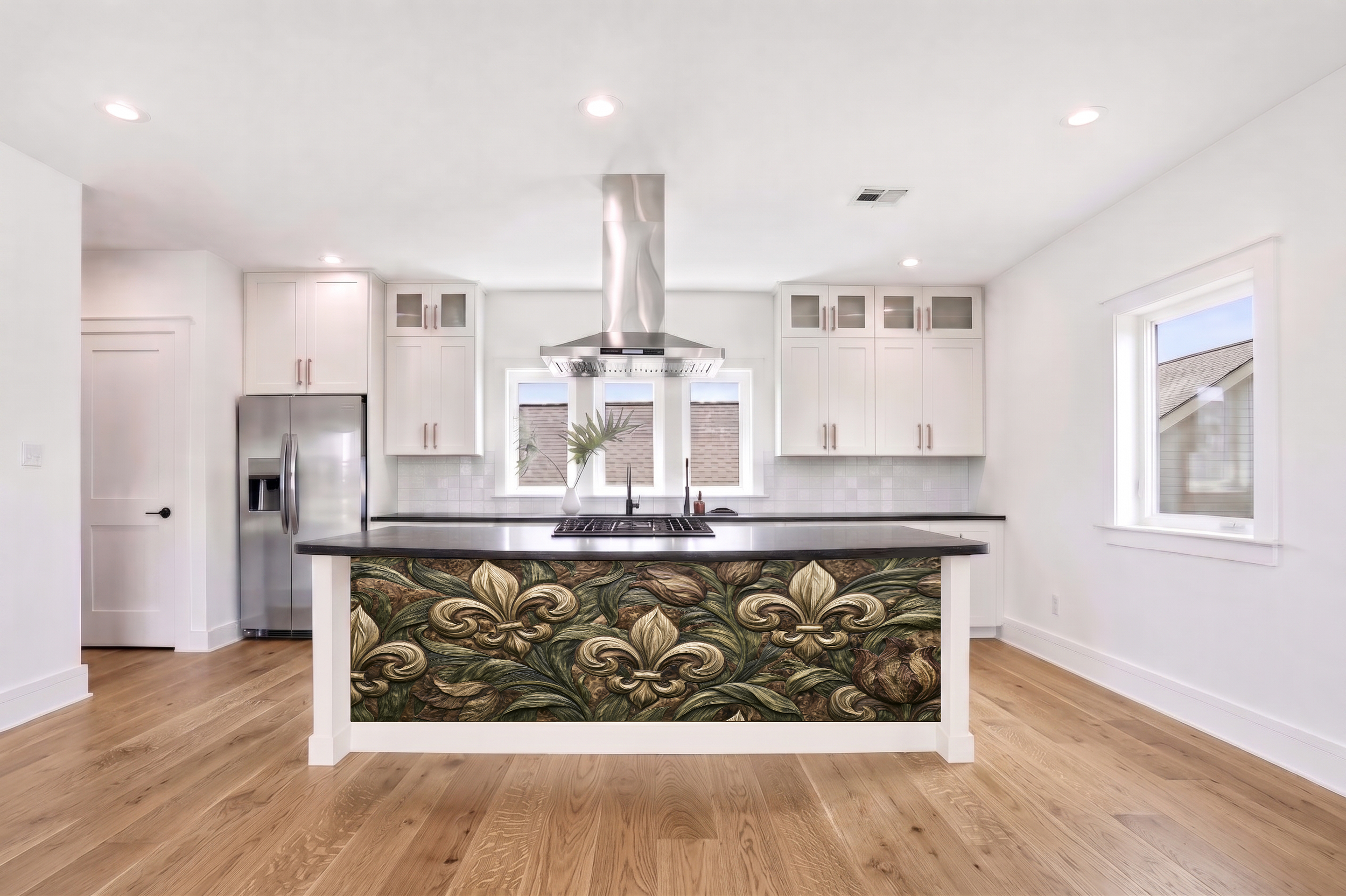 Carved Fleur-de-Lis & Botanical Relief – Architectural Cladding Panels