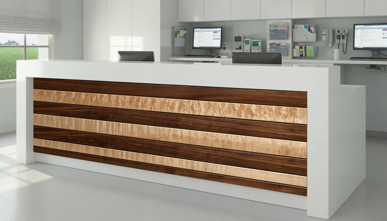 Horizontal Mixed Figured Wood Quilt – Architectural Cladding Panels