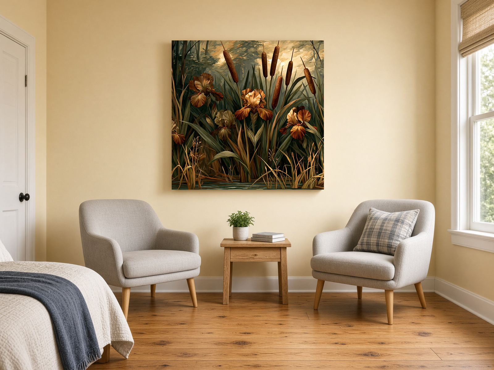 Golden Cattails & Marshland Fine Art Print