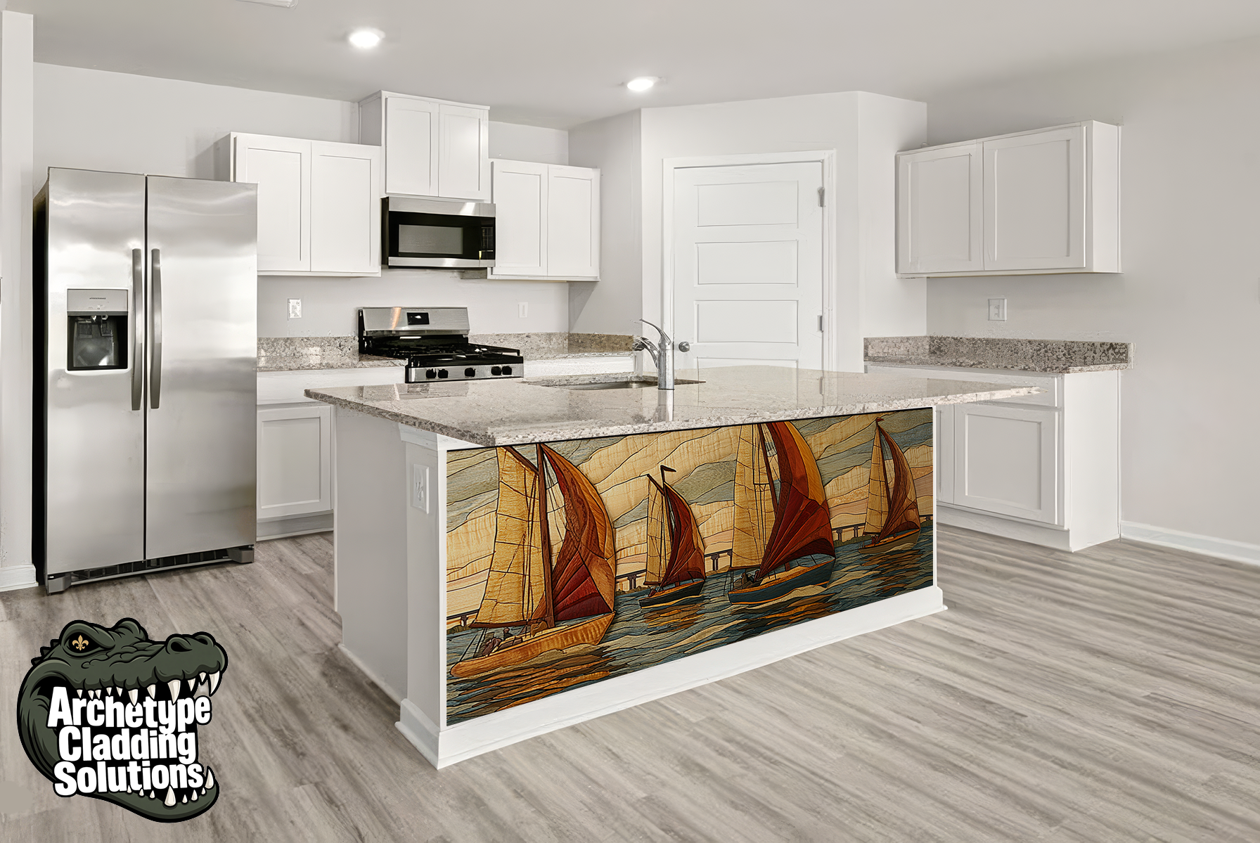 Amber Sail Fleet – Architectural Kitchen Island Cladding