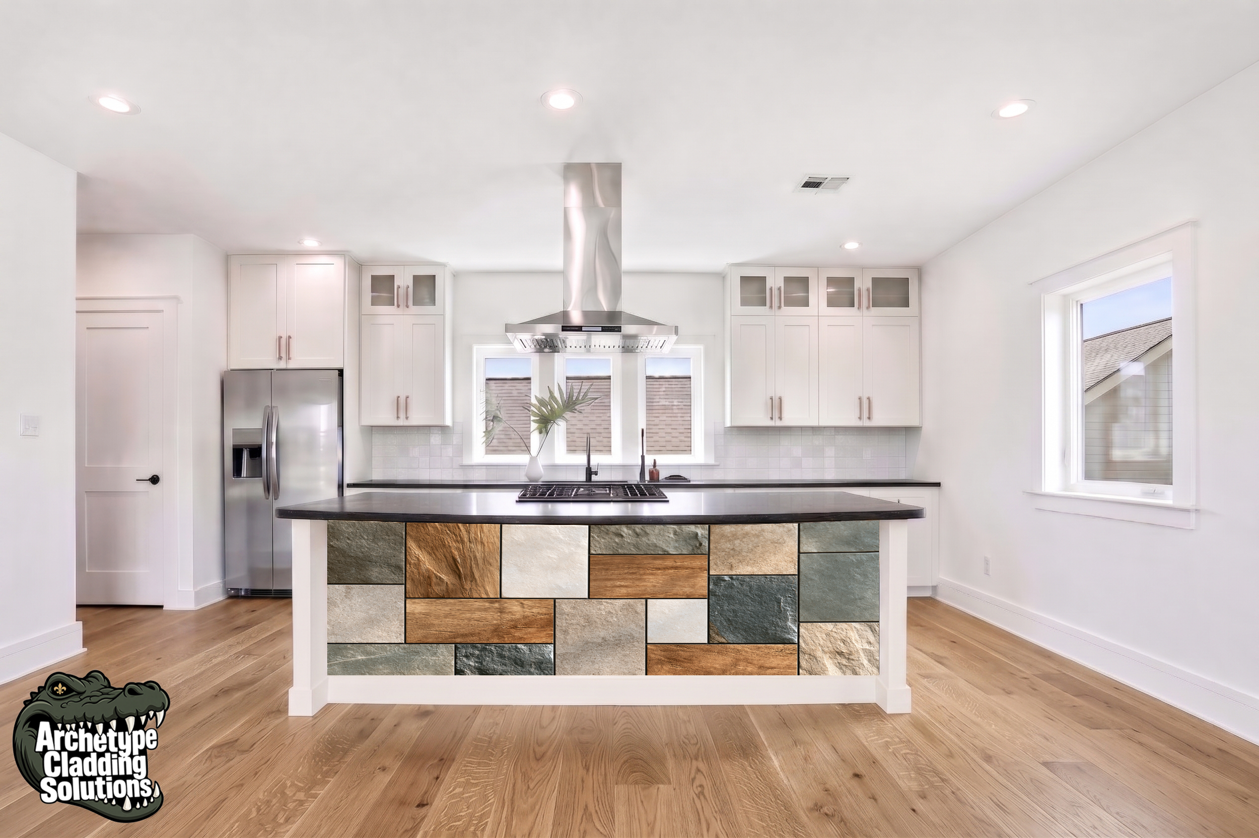 Fieldstone Mix – Architectural Kitchen Island Cladding