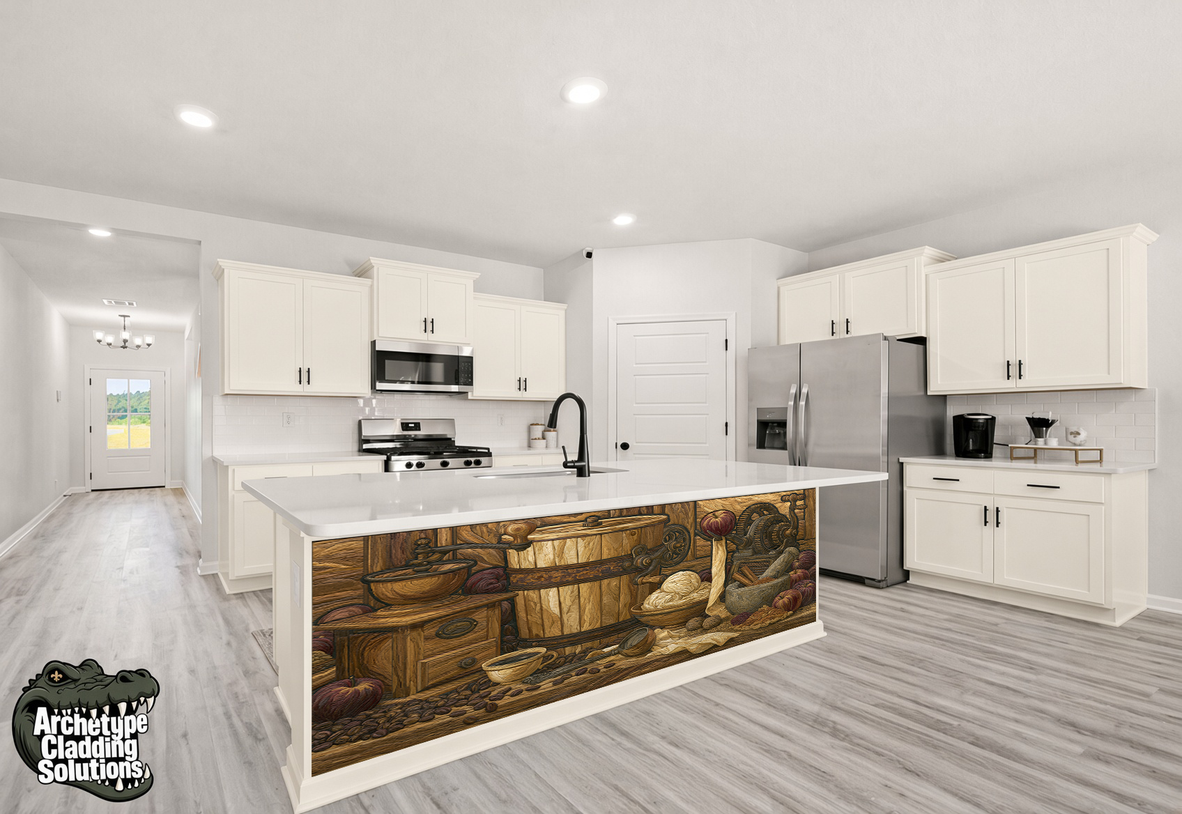 Coffee, Ice Cream & Apple Pie – Architectural Kitchen Island Cladding