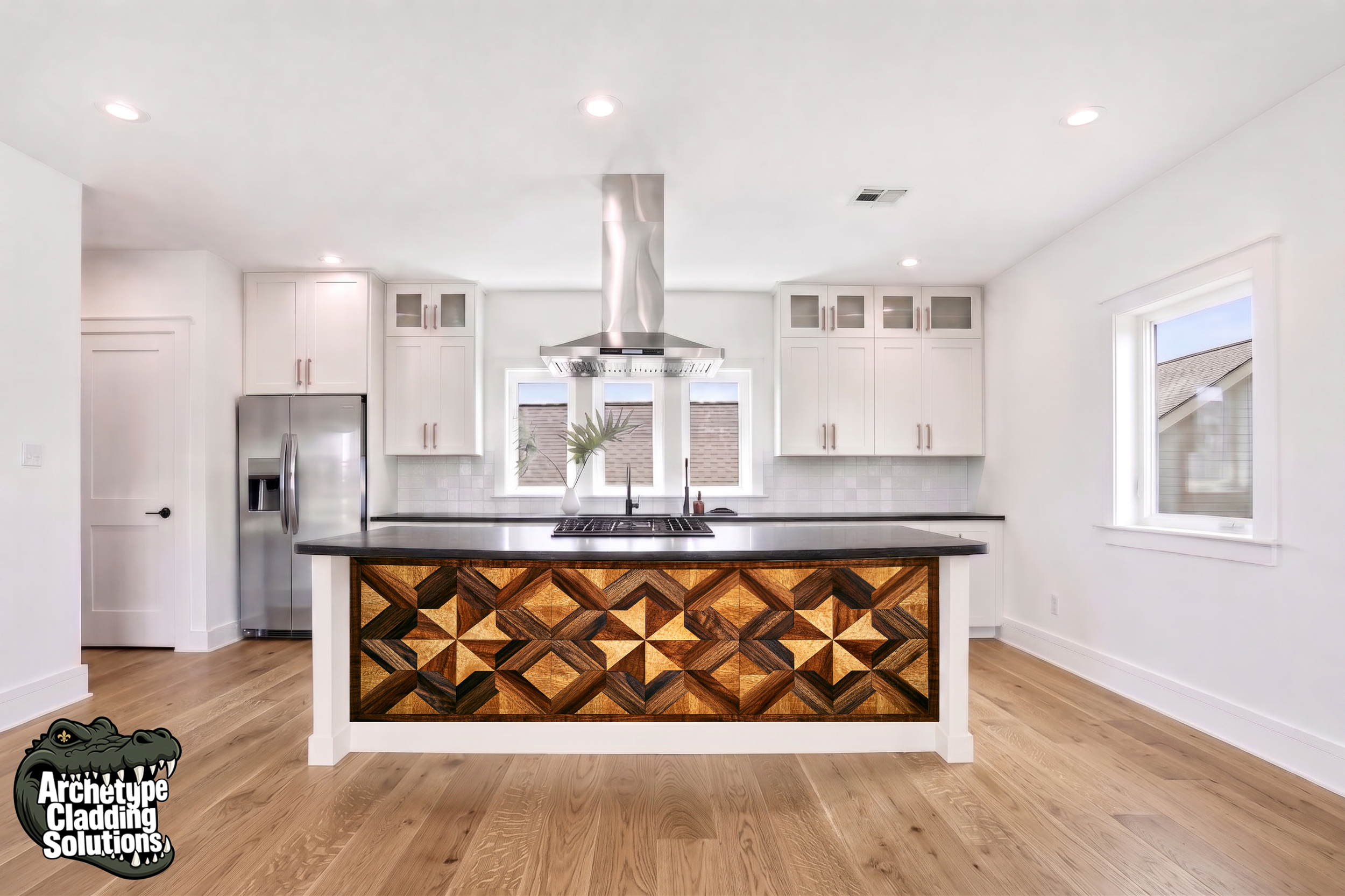 Cube Star Parquet – Architectural Kitchen Island Cladding