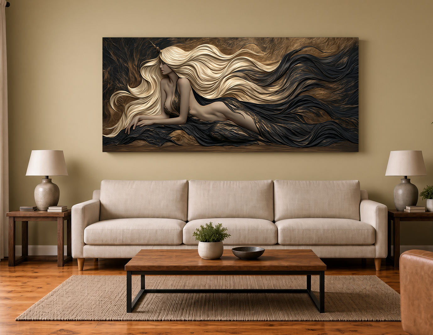 Prismatic Mythic Muse & Unicorns Modern Wall Art
