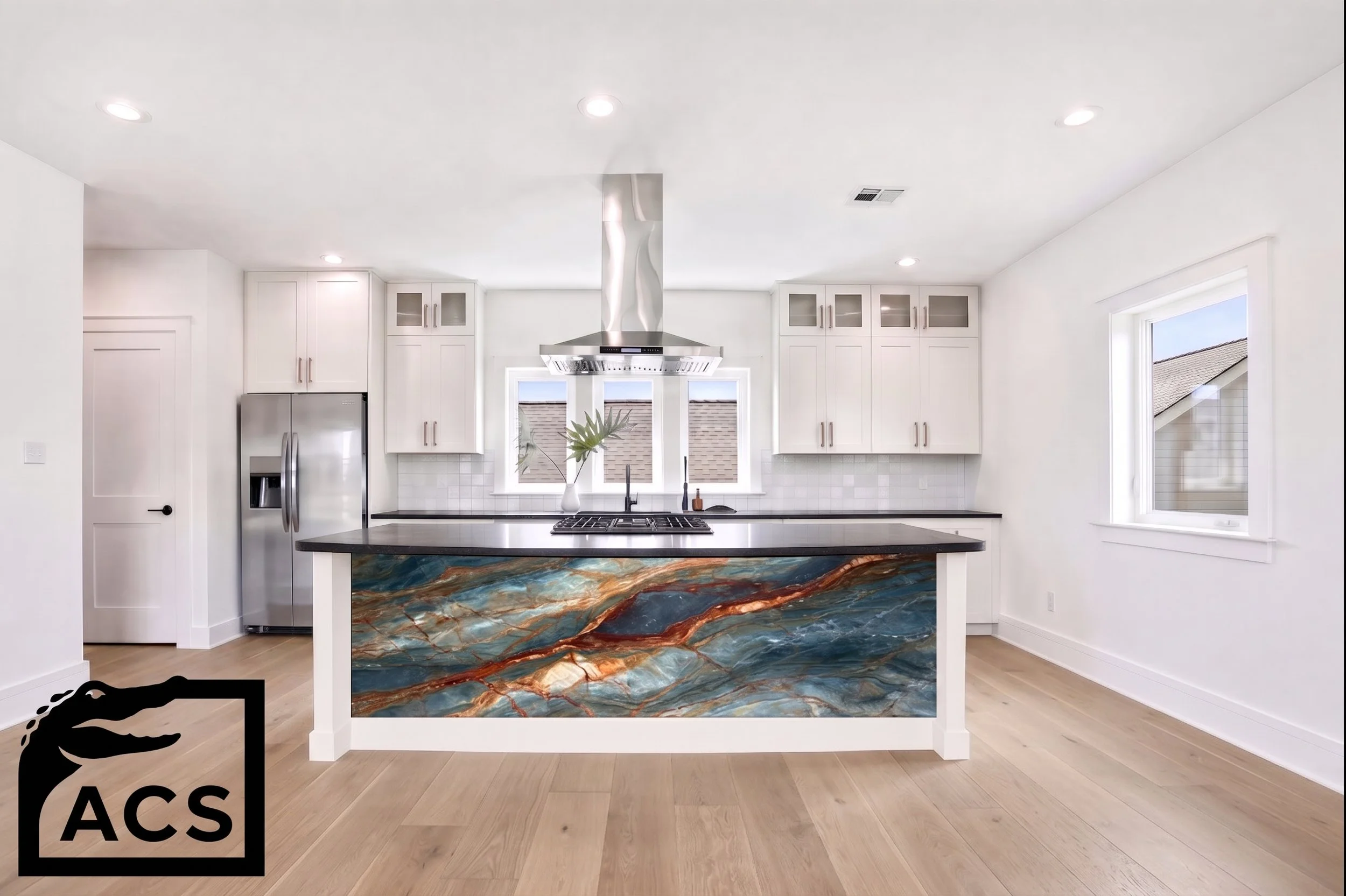 Van Gogh Quartzite – Architectural Kitchen Island Cladding
