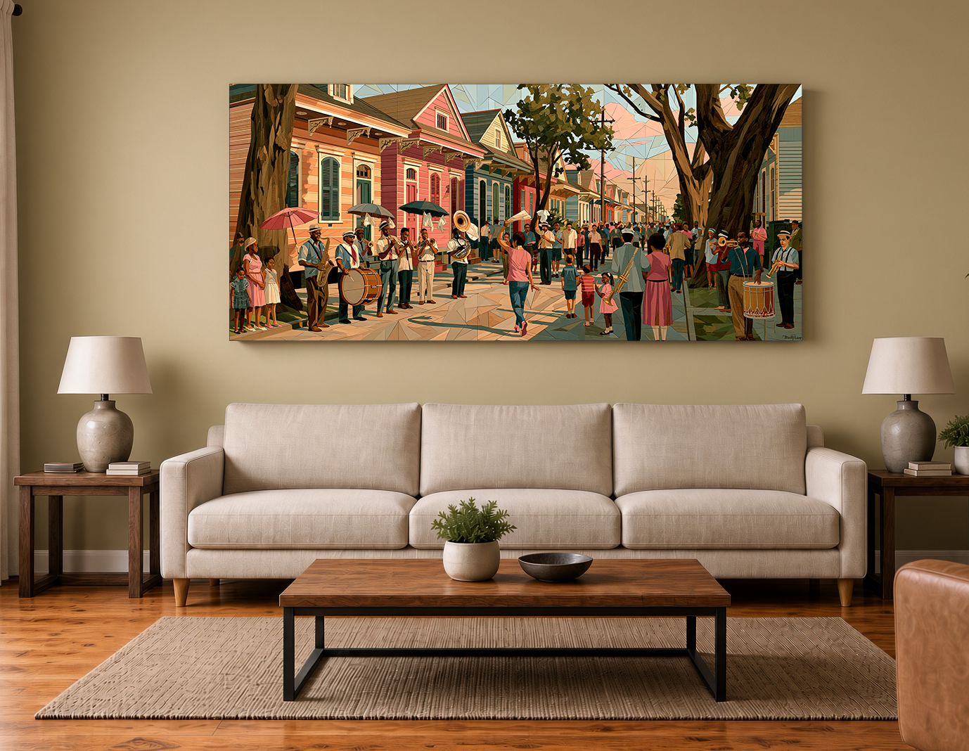 Tremé Second Line Parade: Wood Marquetry & Intarsia II