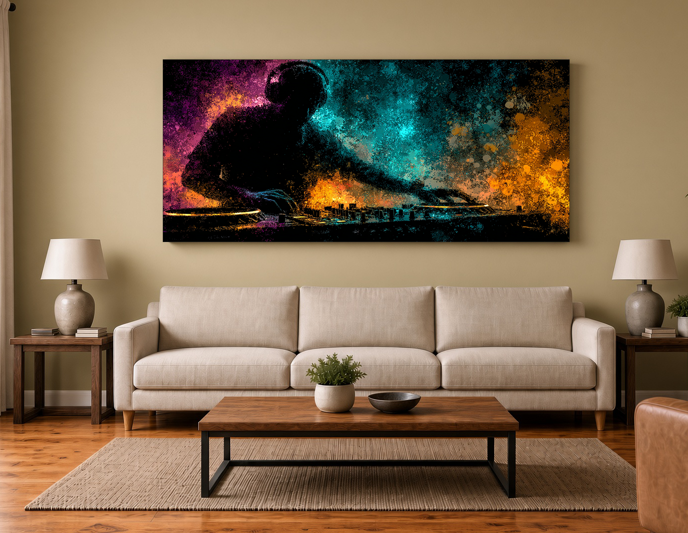 DJ Revolving Vinyl Fine Art Print