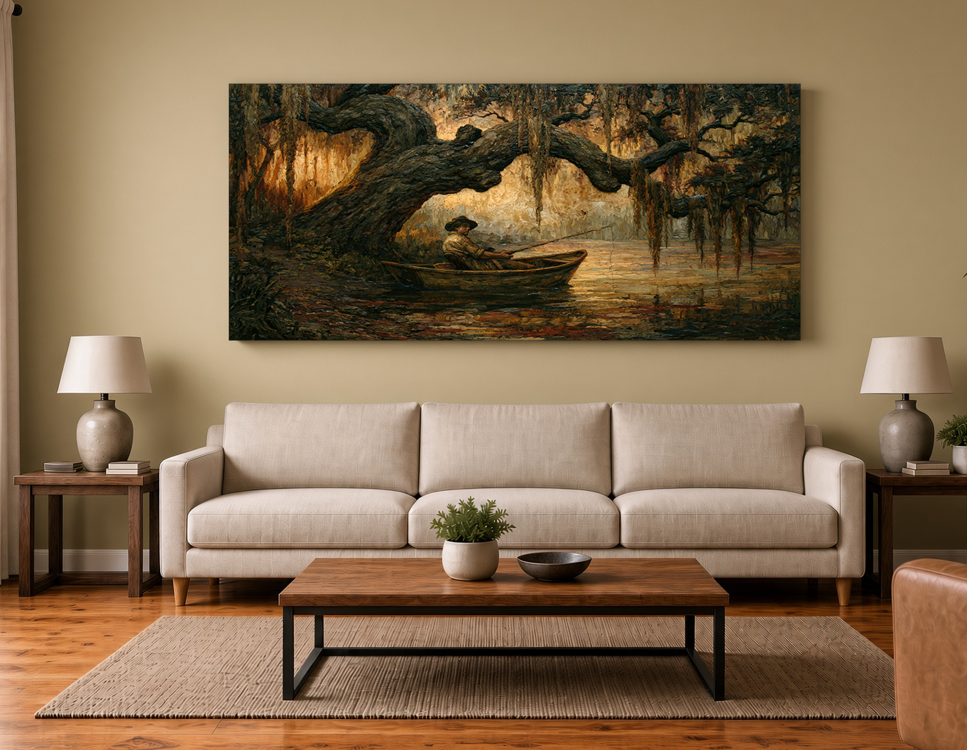 Louisiana Freshwater Bayou Fishing Fine Art Print