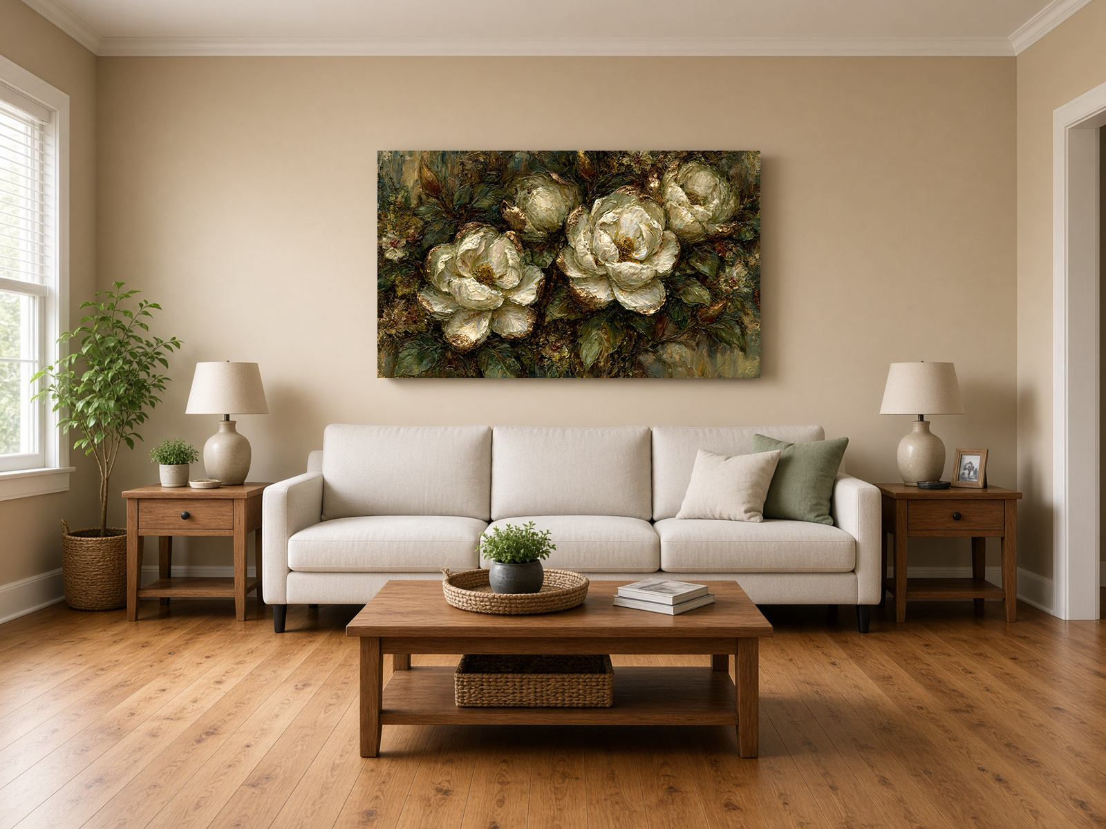 Sculptural Gold Crusted Magnolia Fine Art Print
