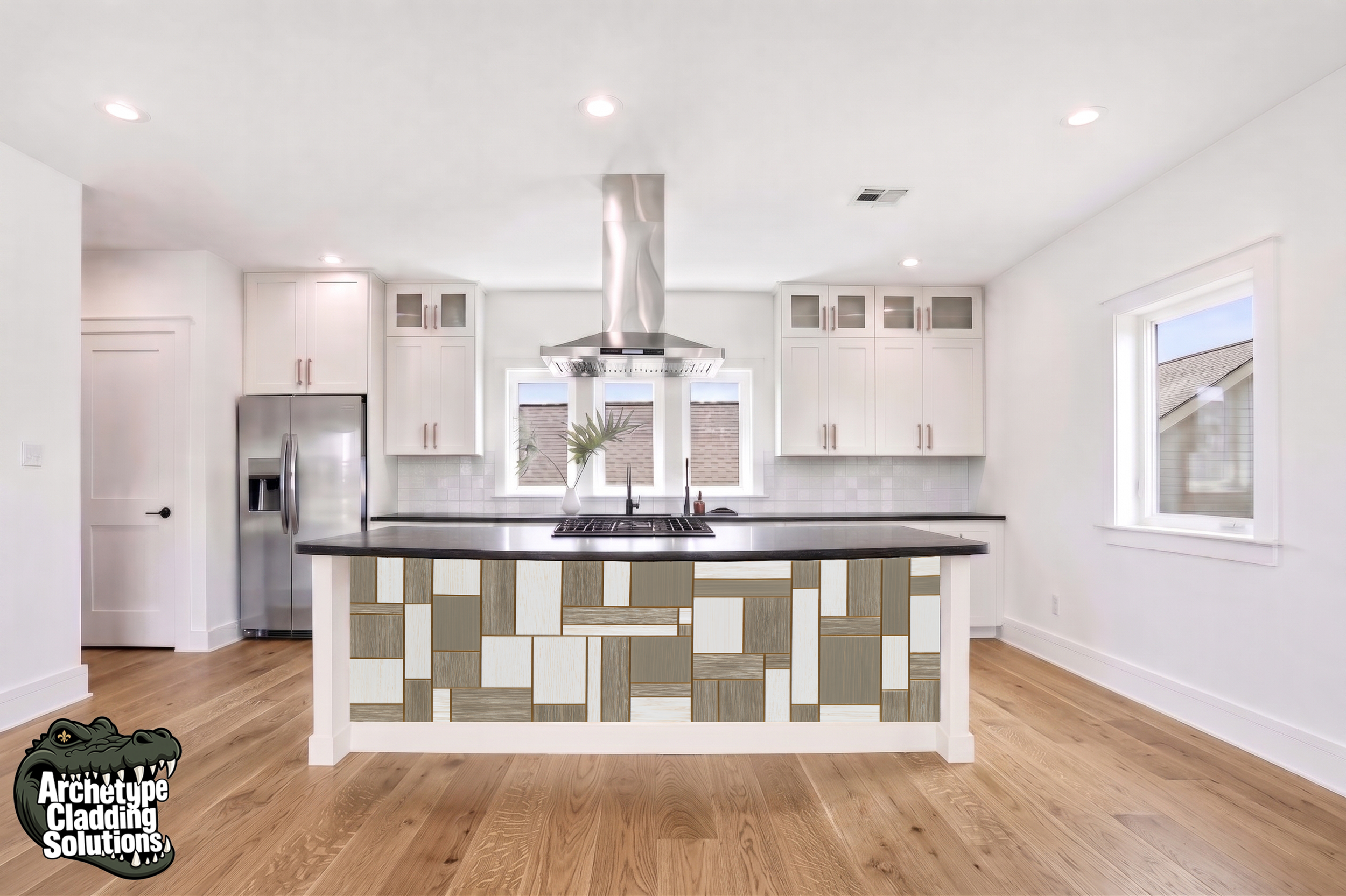 Ash White Blocks – Architectural Kitchen Island Cladding