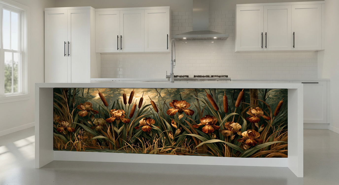 Cattail Marsh – Architectural Kitchen Island Cladding
