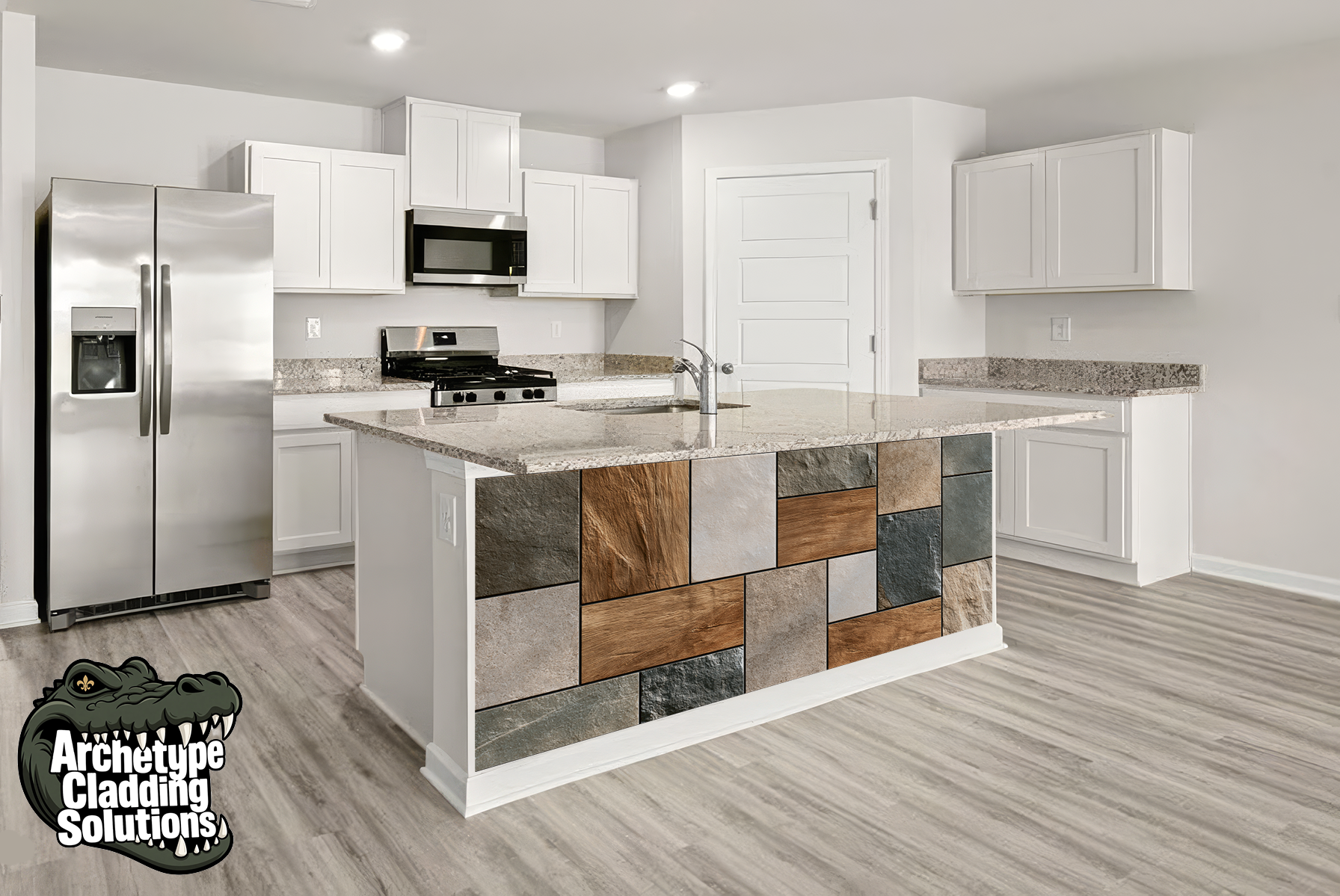 Slate & Timber Ashlar Block – Architectural Kitchen Island Cladding