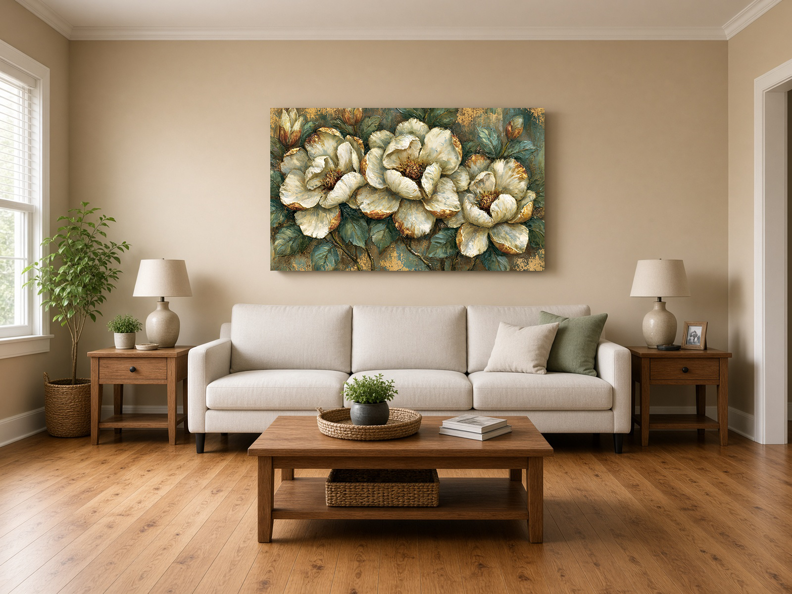 Sculptural Gold Crusted Magnolia Fine Art Print