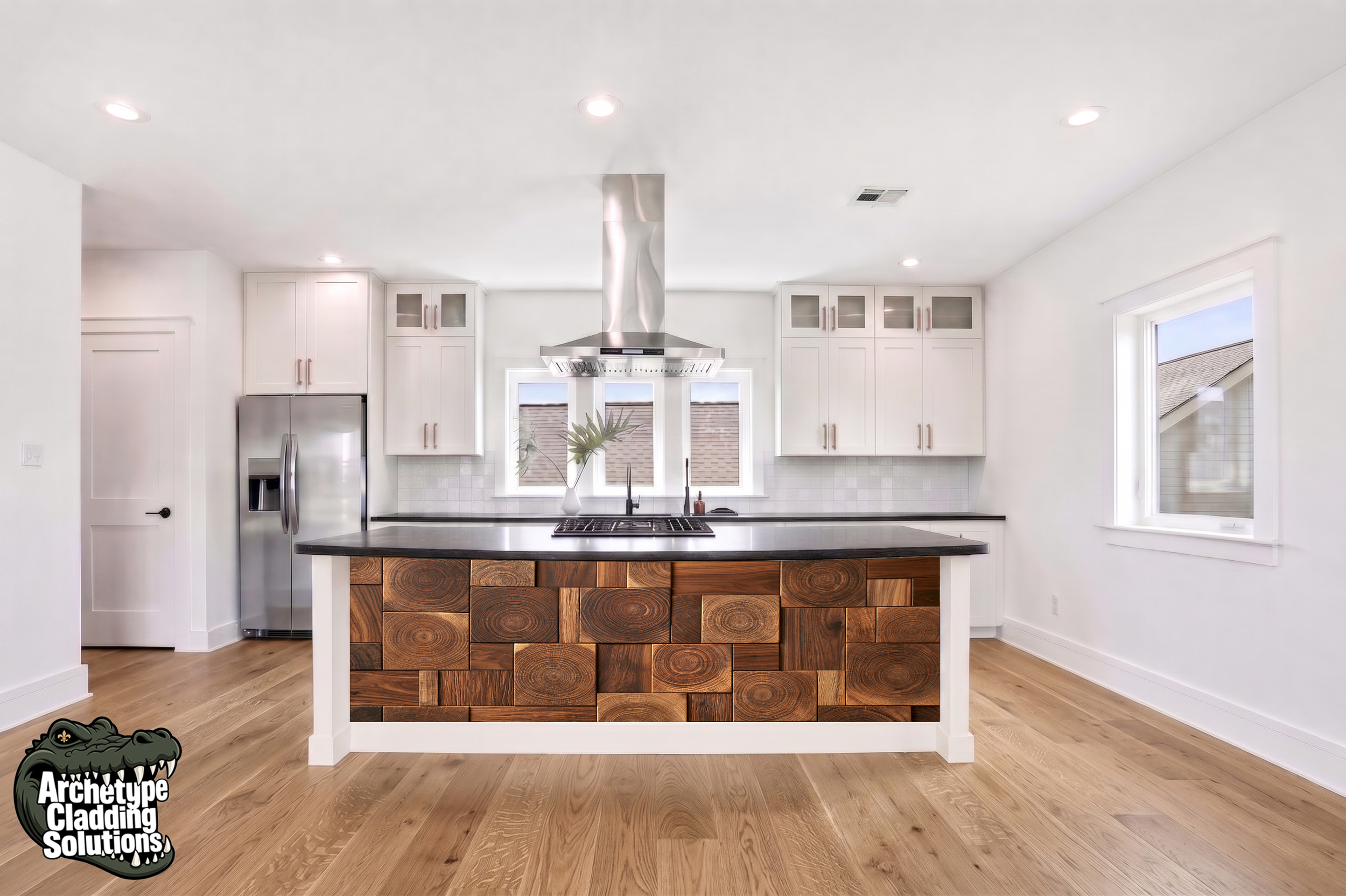 End Grain Blocks – Architectural Kitchen Island Cladding