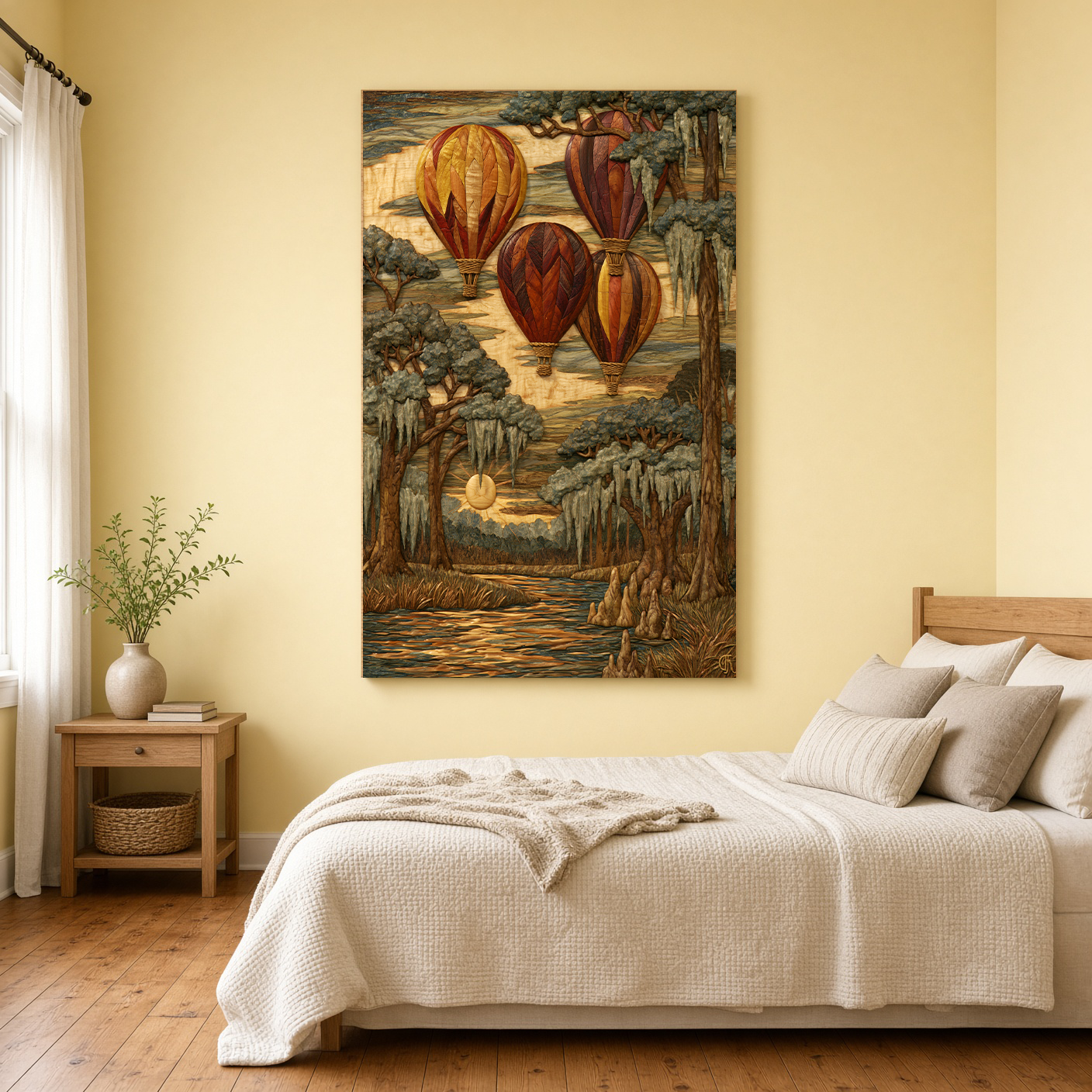 Wood Intarsia Hot Air Balloons