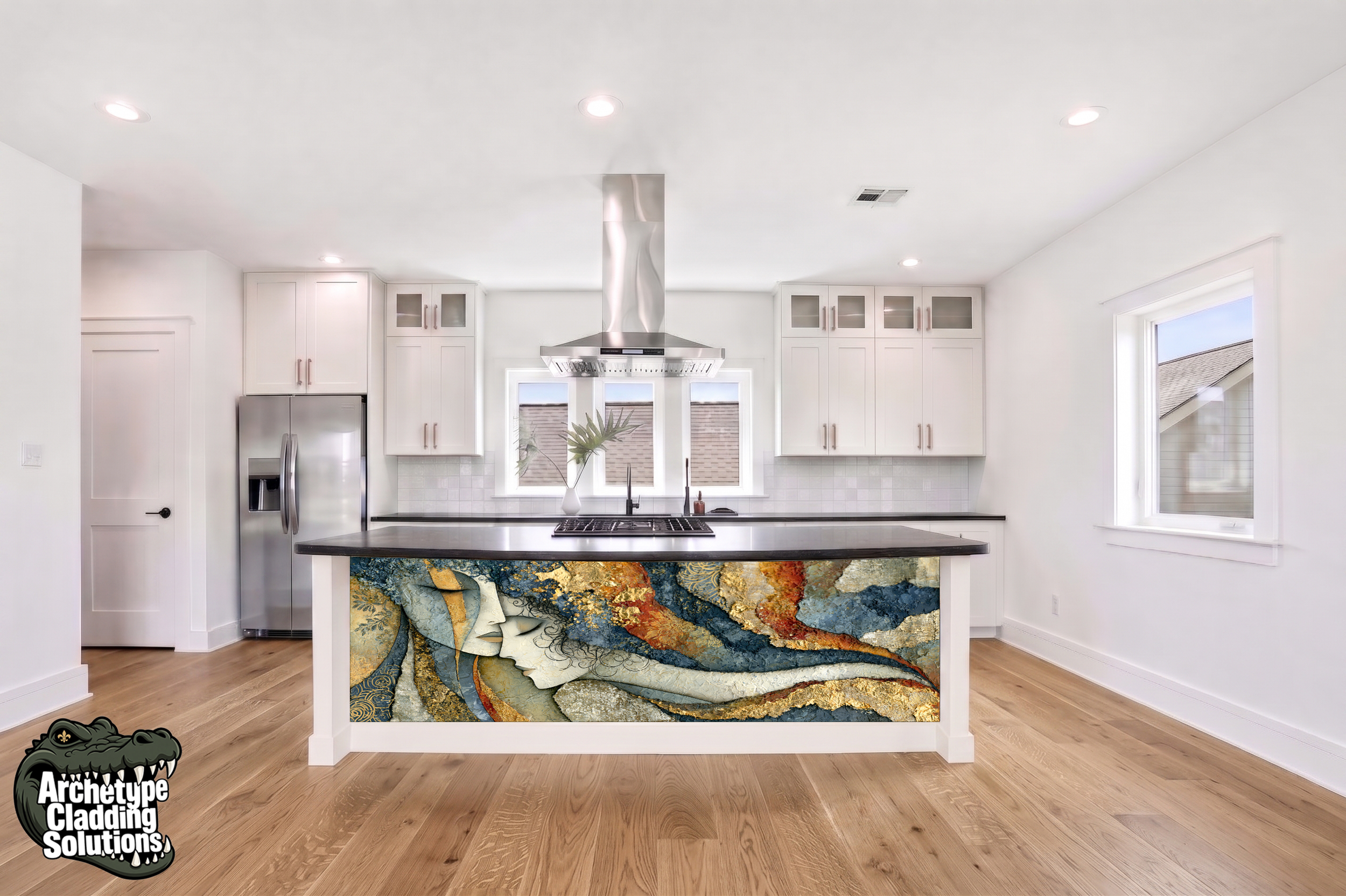 Lovers in Twine – Architectural Kitchen Island Cladding