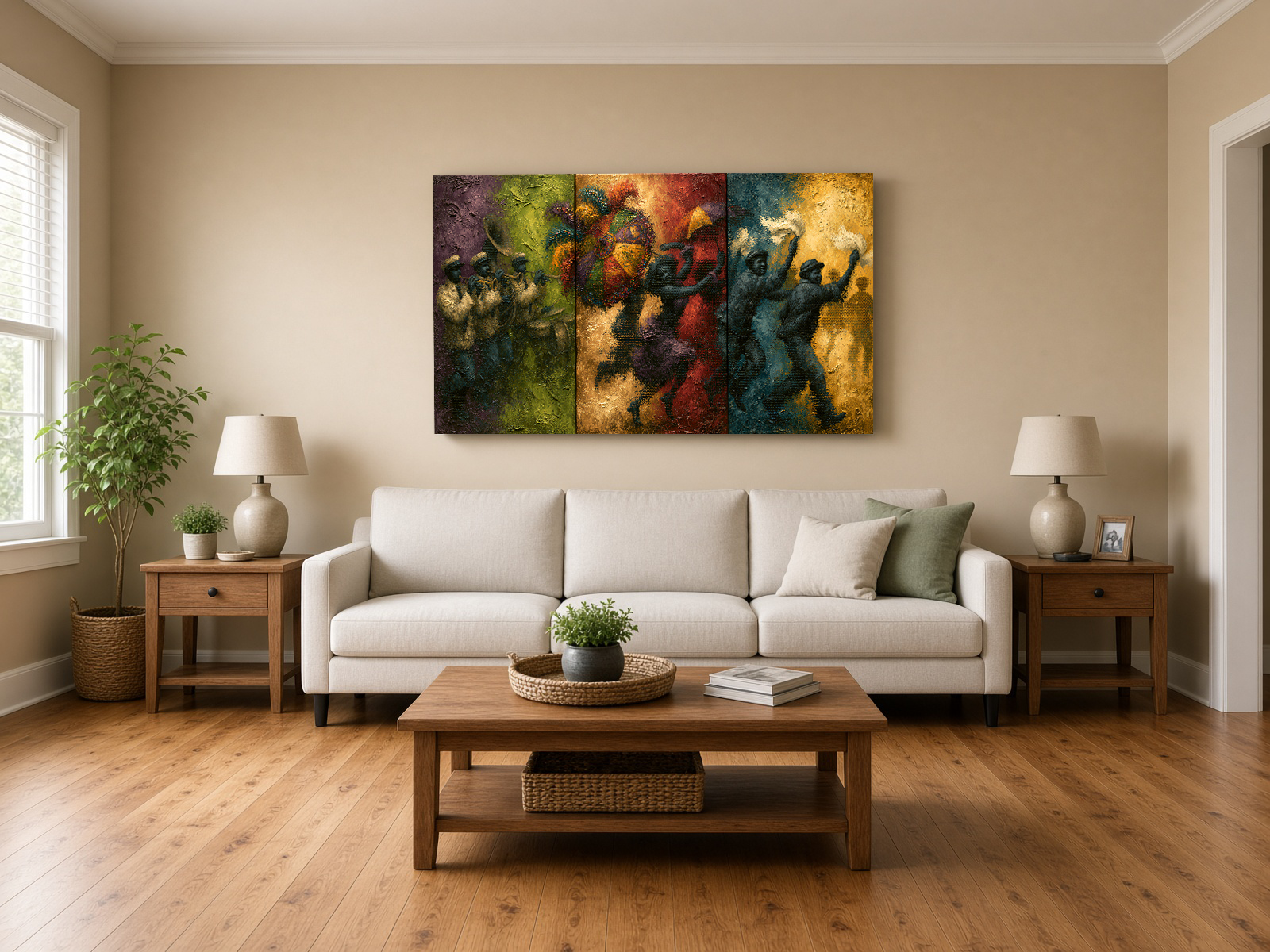 Painterly Prismatic NOLA Second Line Wall Art Print